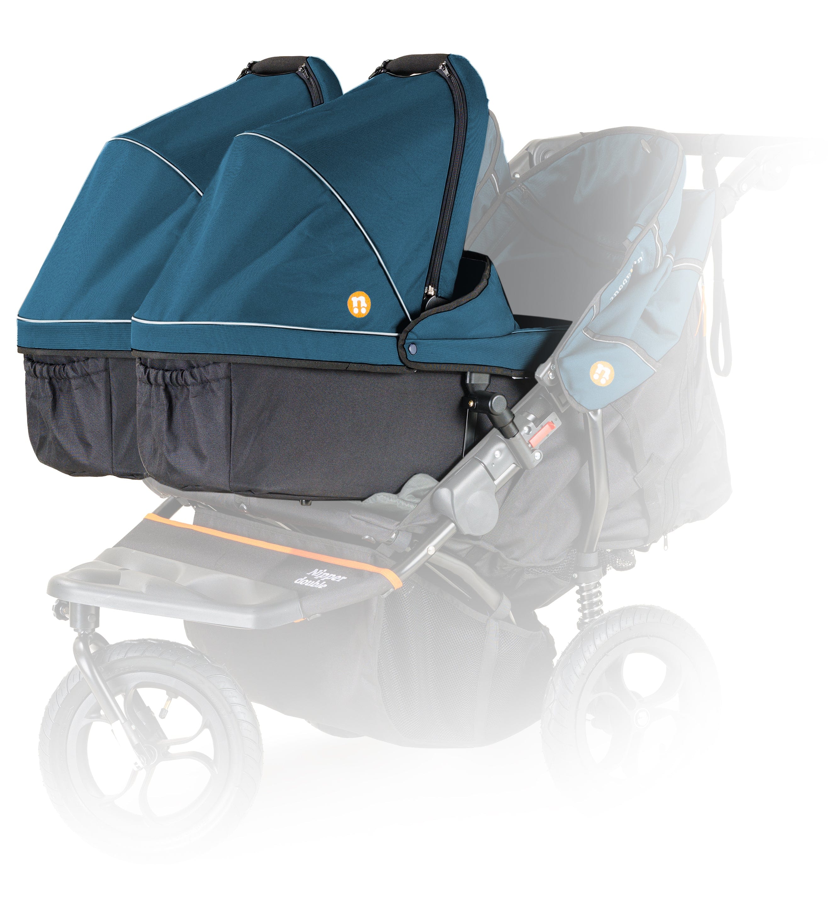 Out n About 3 Wheeler Pushchair Bundles Out n About Nipper Double Twin Ultimate Kit in Highland Blue 15741-DTW-ULT-BLU