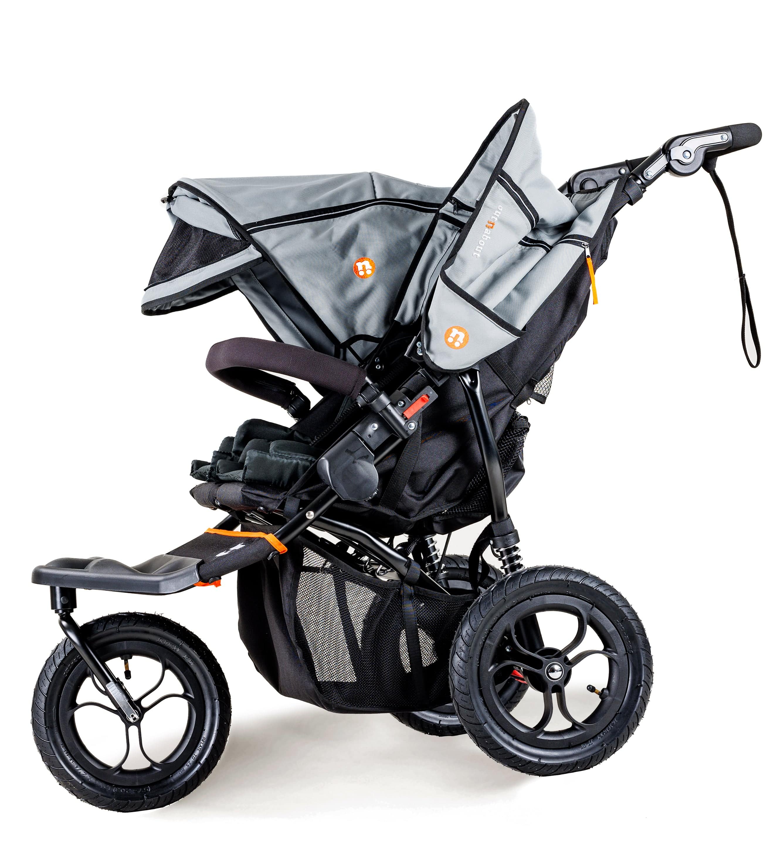 Out n About 3 Wheeler Pushchair Bundles Out n About Nipper Double Duo Essentials Kit in Rock Salt Grey 15759-DTN-ESS-RSG