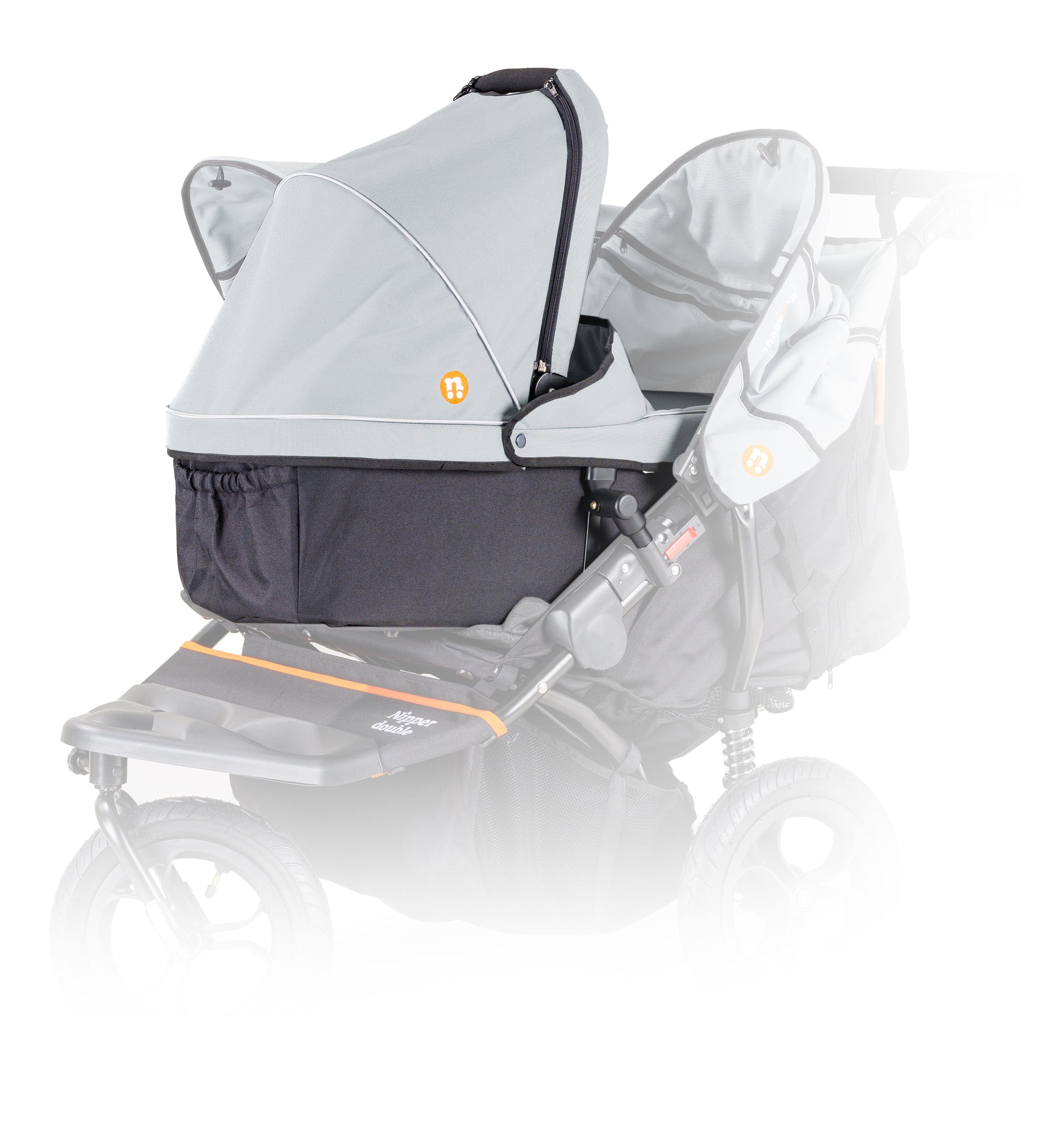 Out n About 3 Wheeler Pushchair Bundles Out n About Nipper Double Duo Essentials Kit in Rock Salt Grey 15759-DTN-ESS-RSG