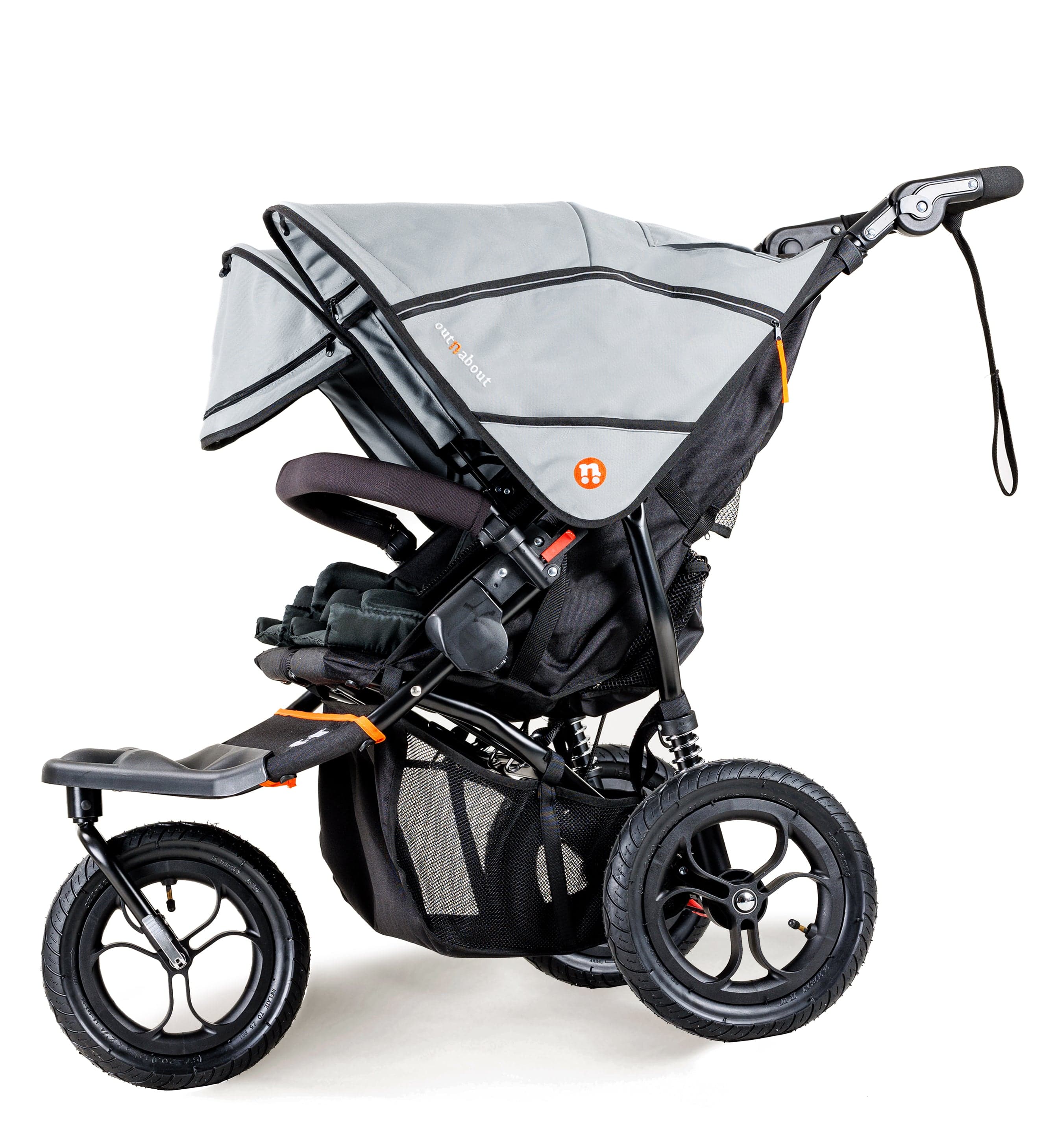 Out n About 3 Wheeler Pushchair Bundles Out n About Nipper Double Duo Essentials Kit in Rock Salt Grey 15759-DTN-ESS-RSG