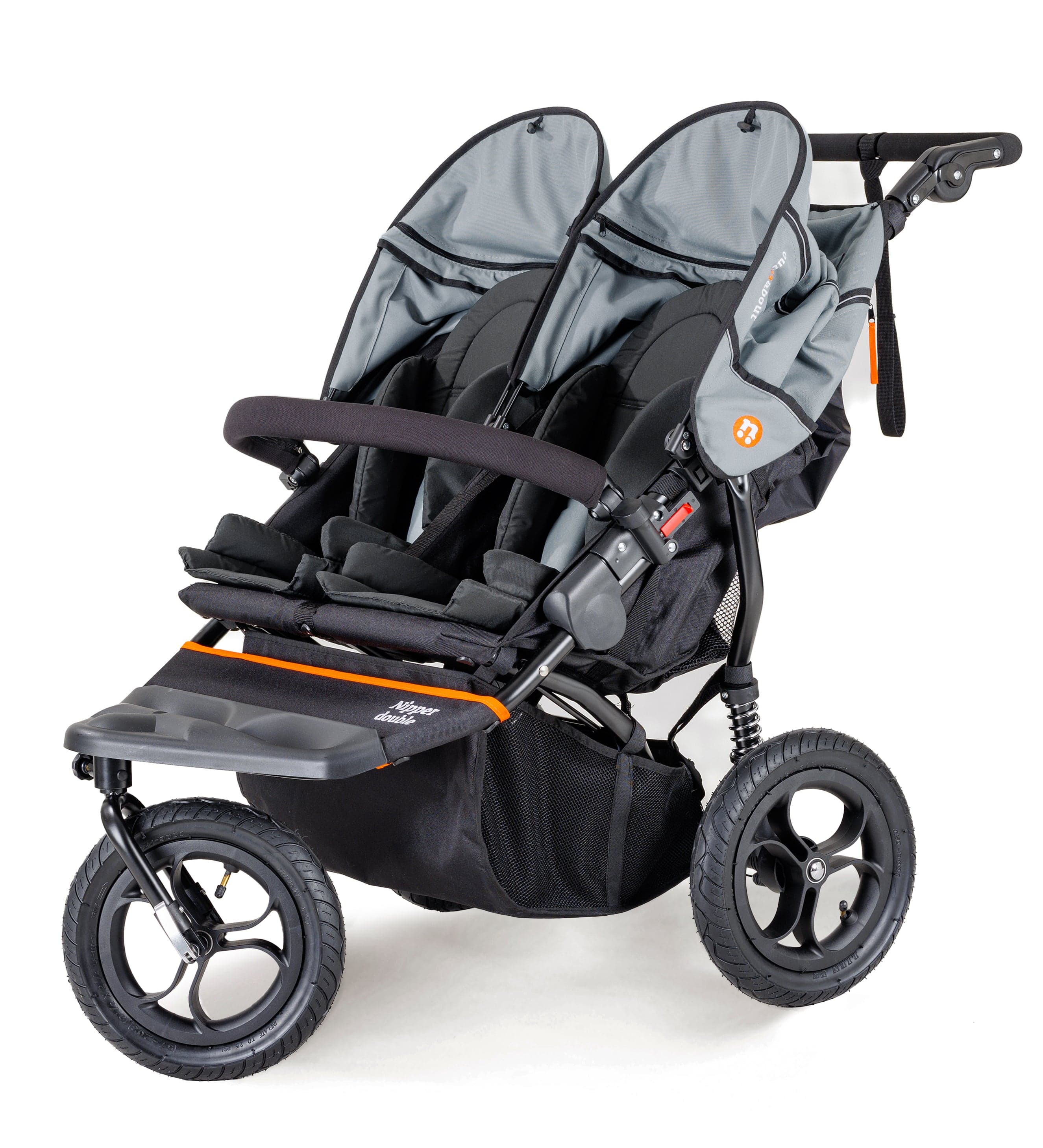 Out n About 3 Wheeler Pushchair Bundles Out n About Nipper Double Duo Essentials Kit in Rock Salt Grey 15759-DTN-ESS-RSG