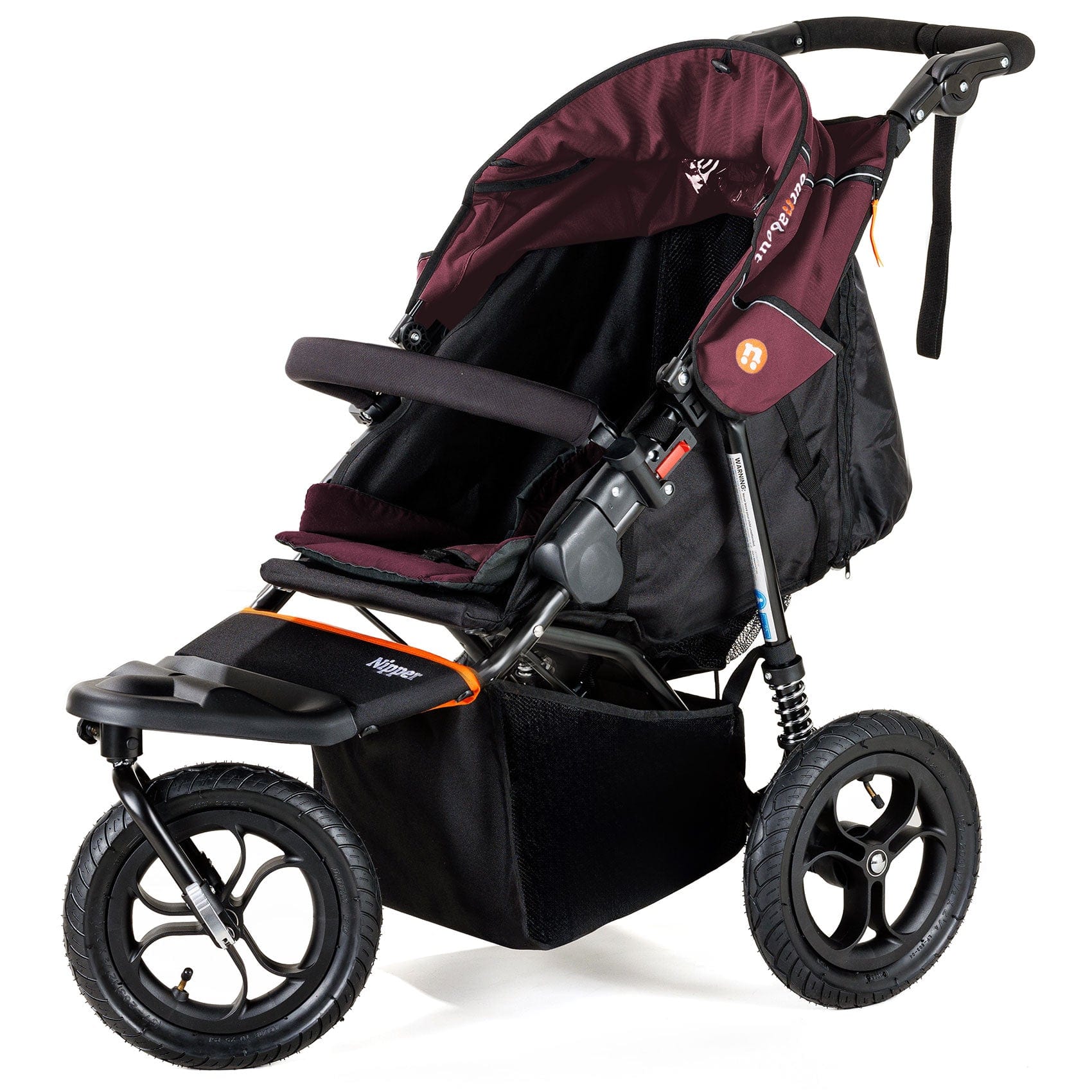 Out n About 3 Wheeler Pushchair Bundles Out n About Nipper Single Essentials Kit in Brambleberry Red 15808-SGL-RED