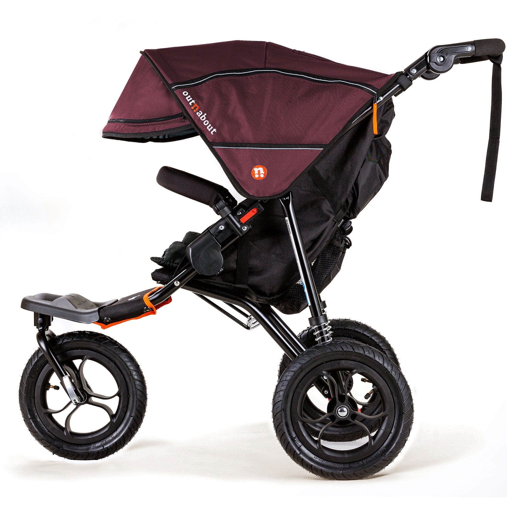 Out n About 3 Wheeler Pushchair Bundles Out n About Nipper Single Essentials Kit in Brambleberry Red 15808-SGL-RED