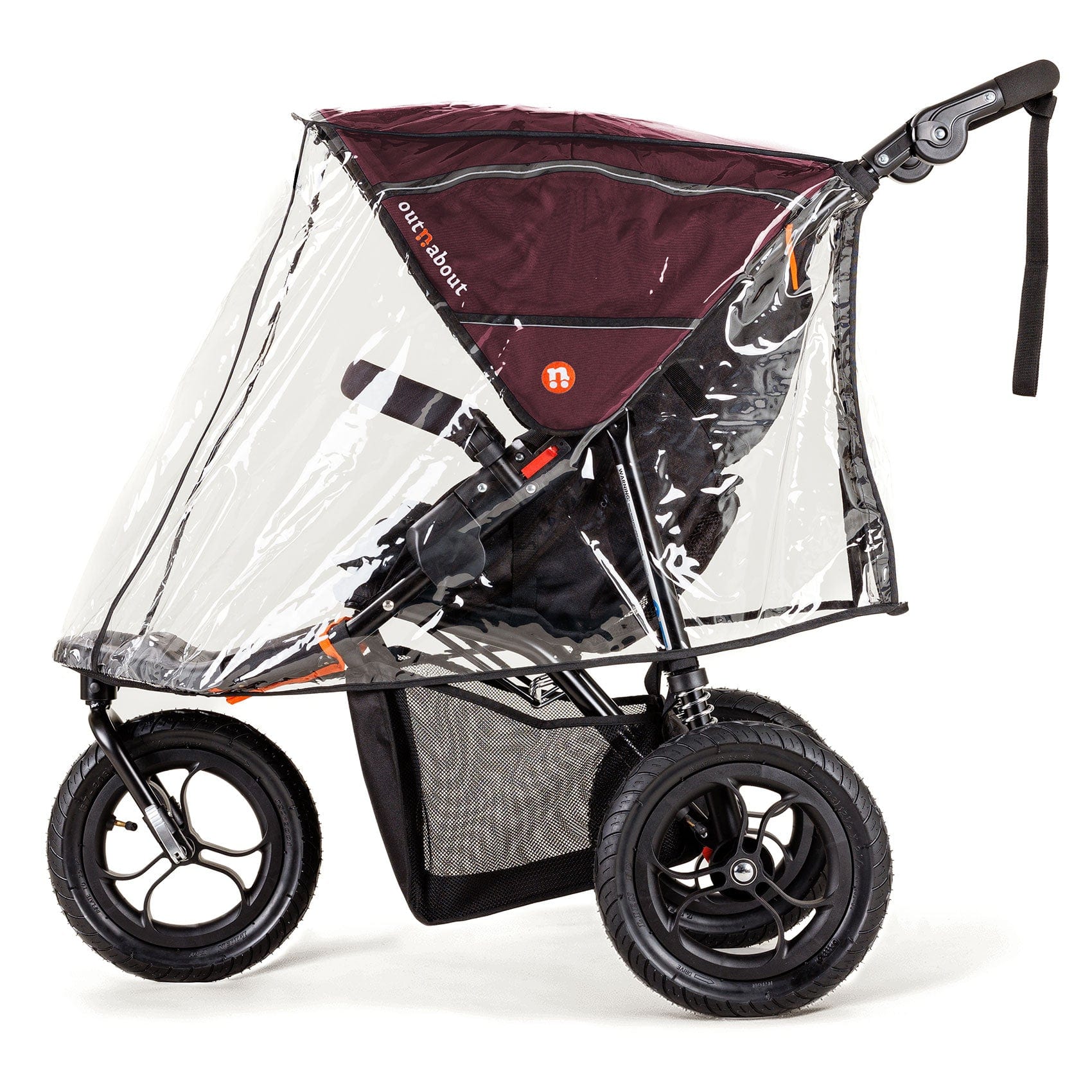 Out n About 3 Wheeler Pushchair Bundles Out n About Nipper Single Essentials Kit in Brambleberry Red 15808-SGL-RED