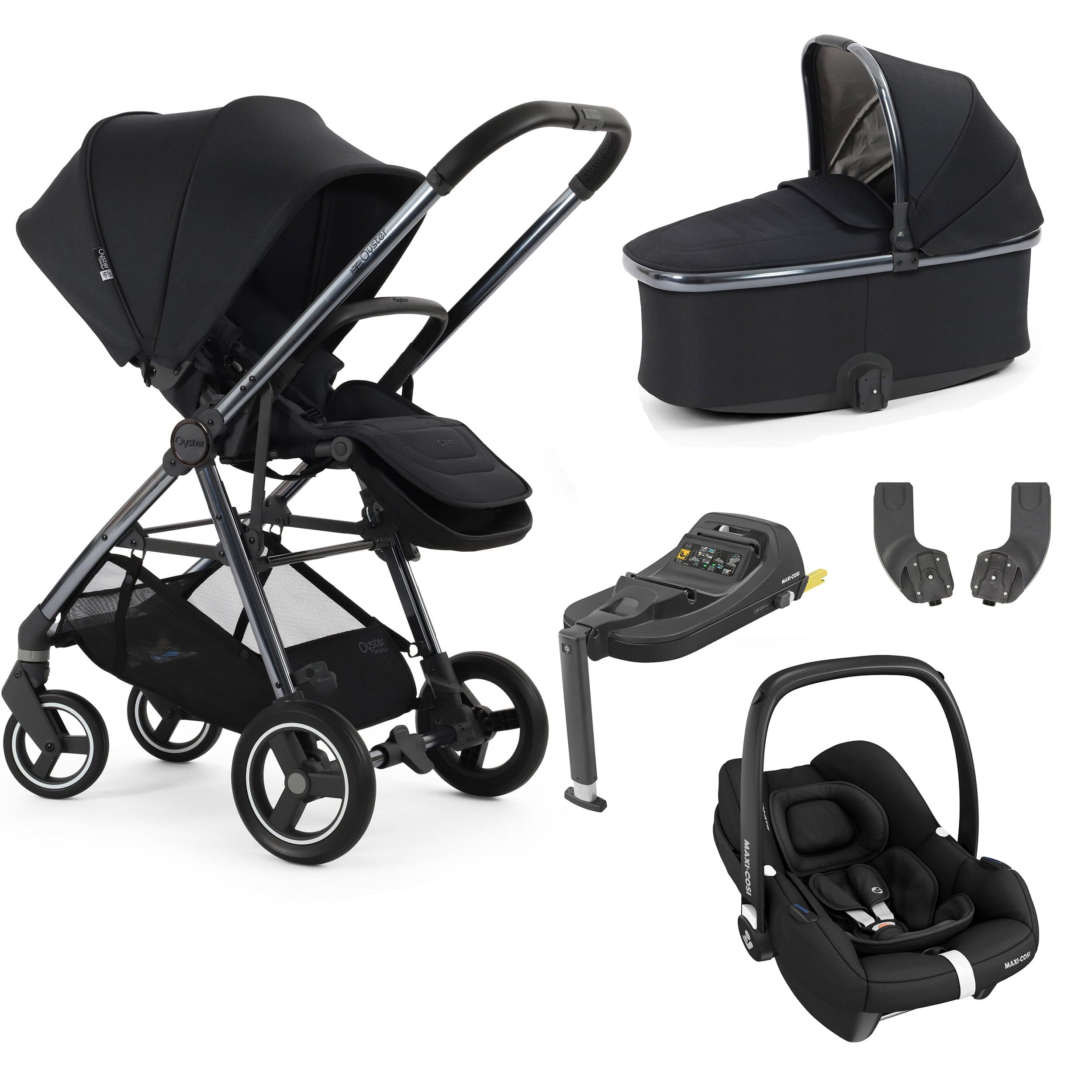 Oyster baby prams BabyStyle Oyster Gravity+ 5 Piece Bundle - Carbonite 17920-CAR-1