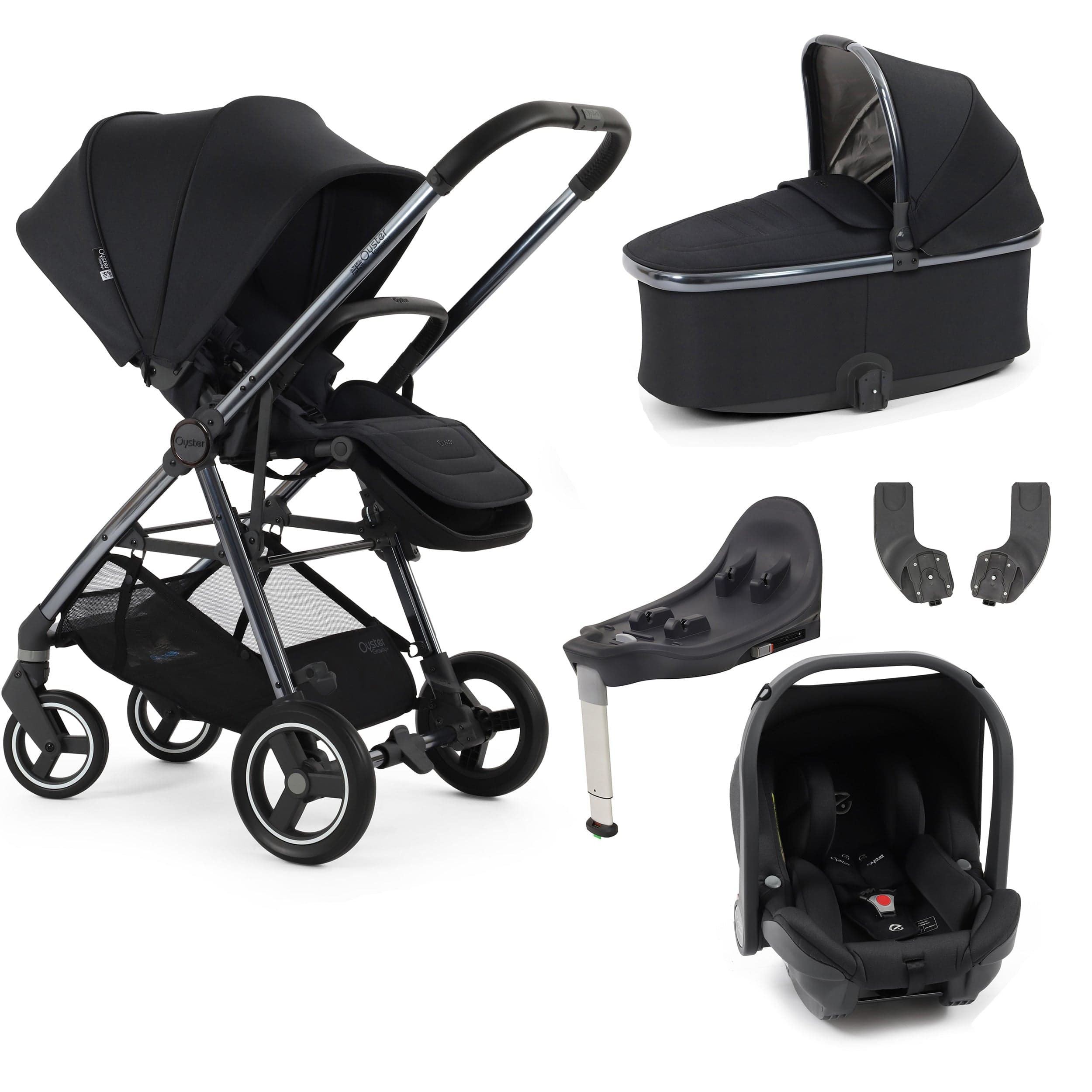 Oyster baby prams BabyStyle Oyster Gravity+ 5 Piece Bundle - Carbonite 17920-CAR