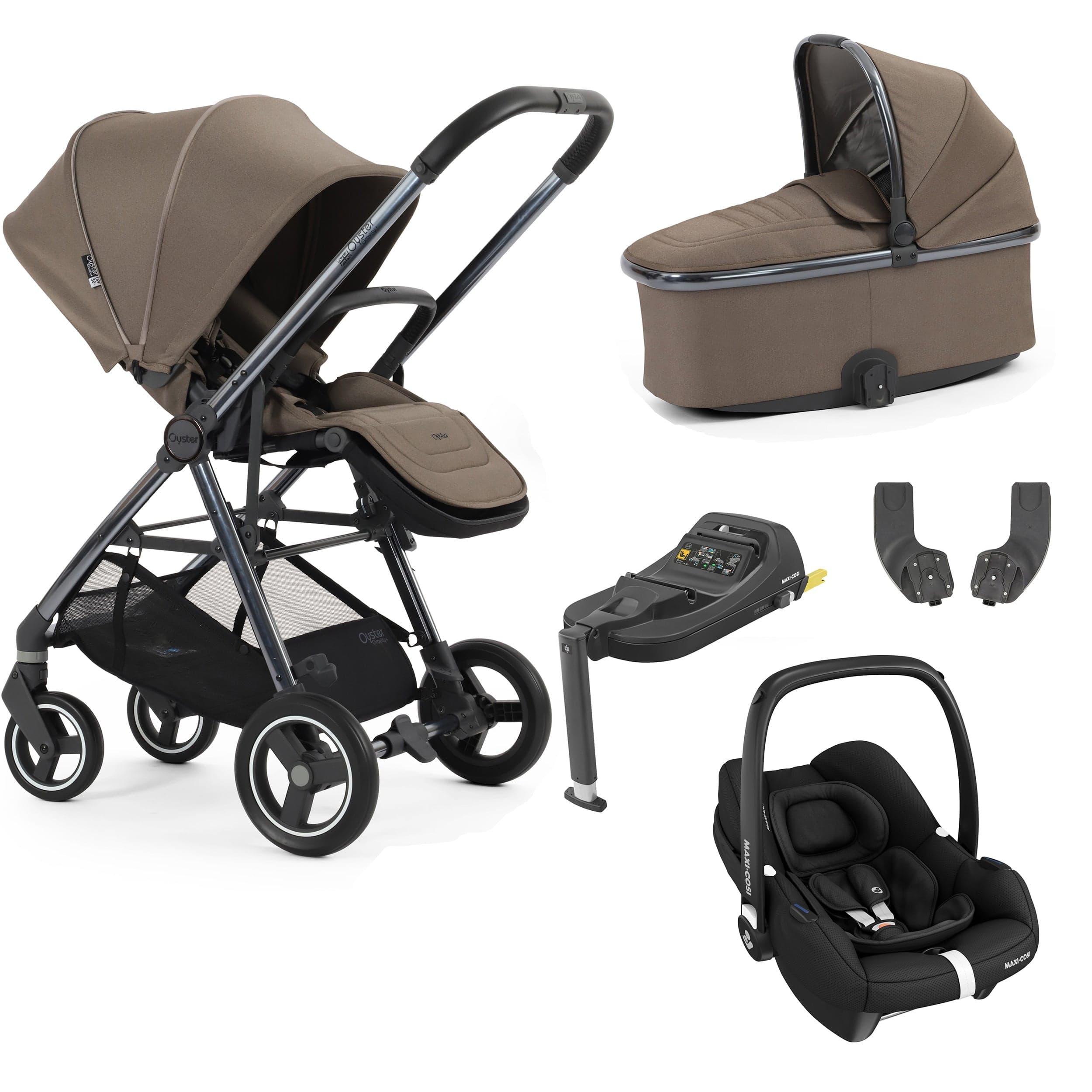 Oyster baby prams BabyStyle Oyster Gravity+ 5 Piece Bundle - Mink 17920-MIN-1