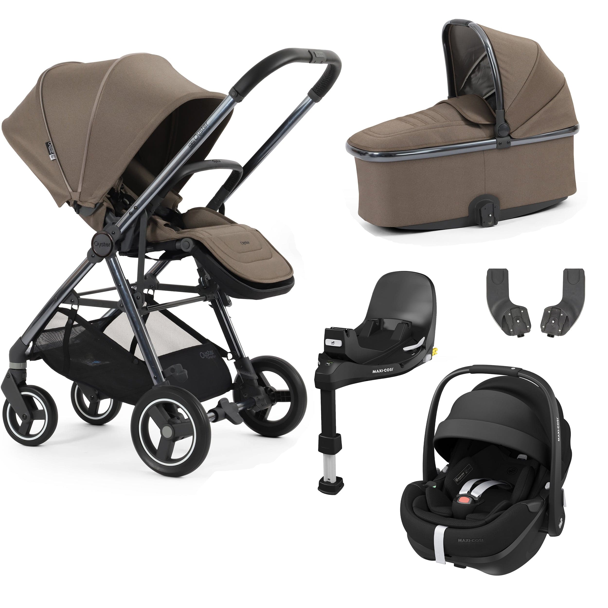 Oyster baby prams BabyStyle Oyster Gravity+ 5 Piece Bundle - Mink 17920-MIN-2