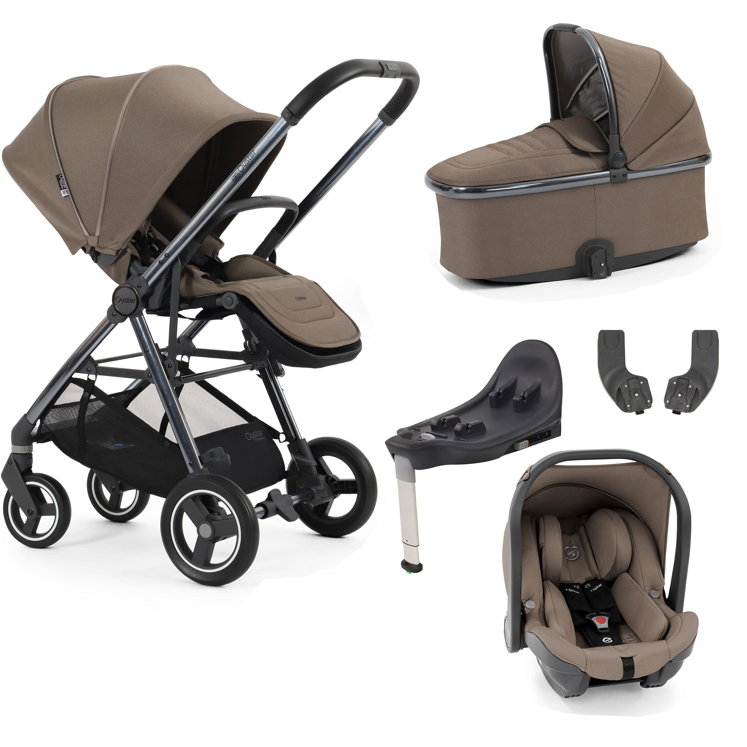 Oyster baby prams BabyStyle Oyster Gravity+ 5 Piece Bundle - Mink 17920-MIN