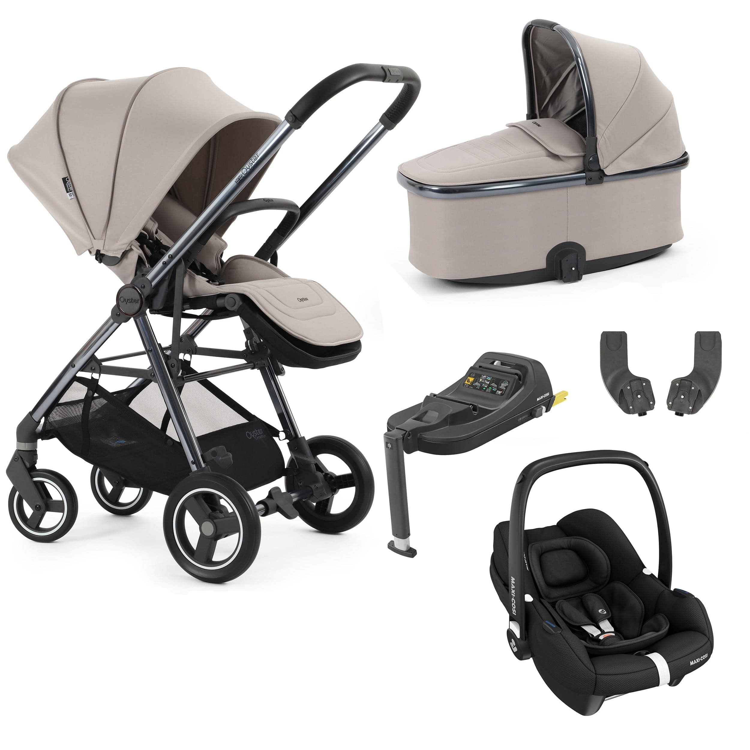 Oyster baby prams BabyStyle Oyster Gravity+ 5 Piece Bundle - Stone 17920-STO-1