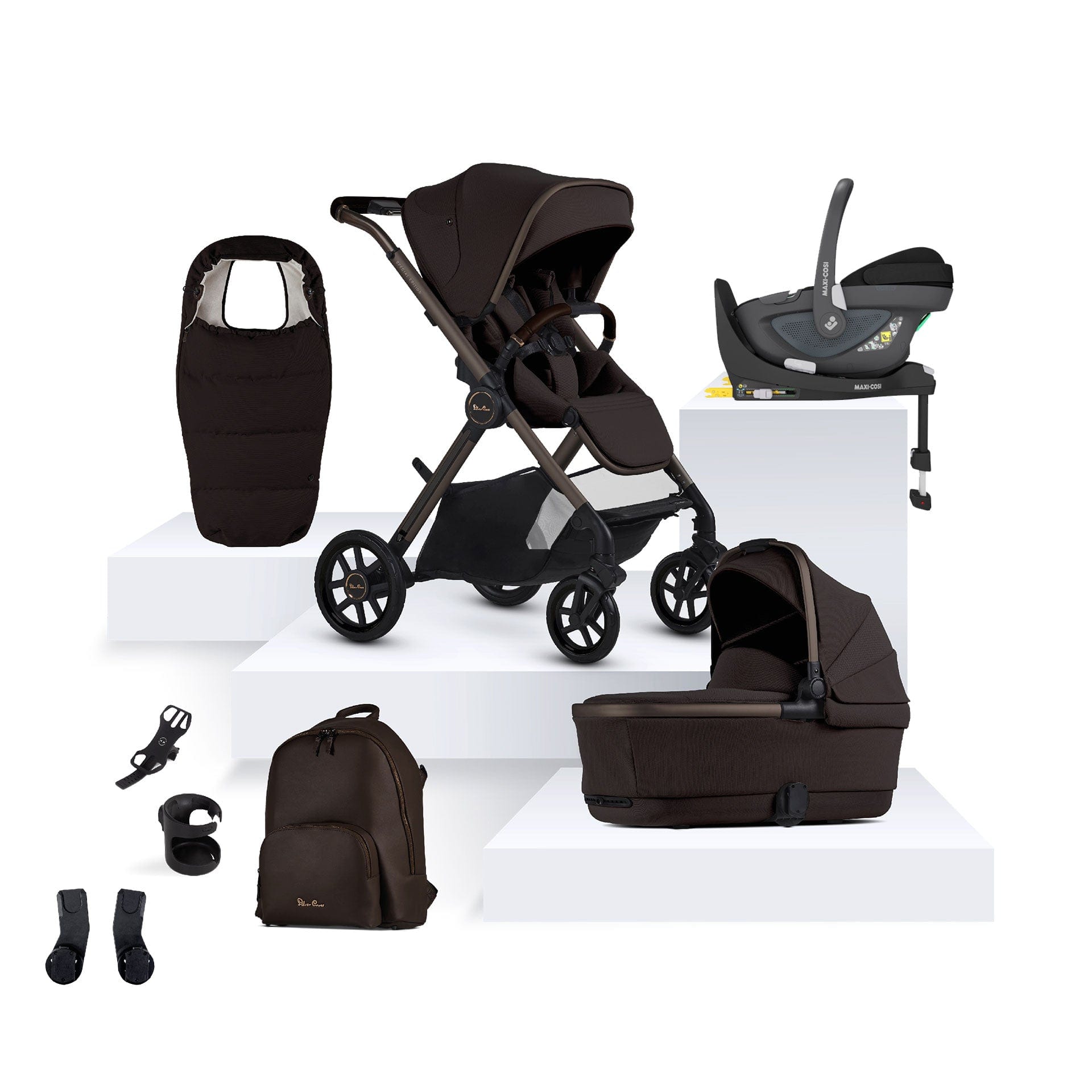 Silver Cross Baby Prams Silver Cross Reef 2 Special Edition Maxi-Cosi Travel System - Ganache 16145-GAN-1