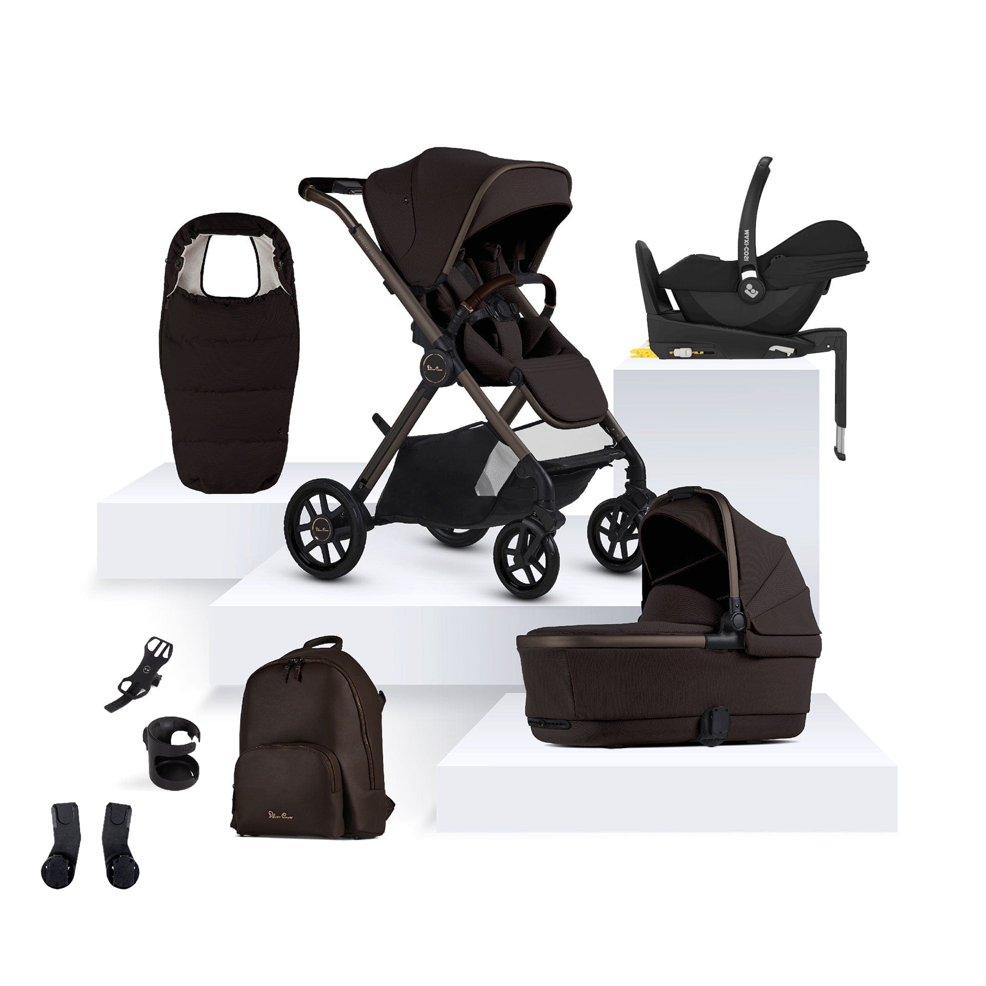 Silver Cross Baby Prams Silver Cross Reef 2 Special Edition Maxi-Cosi Travel System - Ganache 16145-GAN