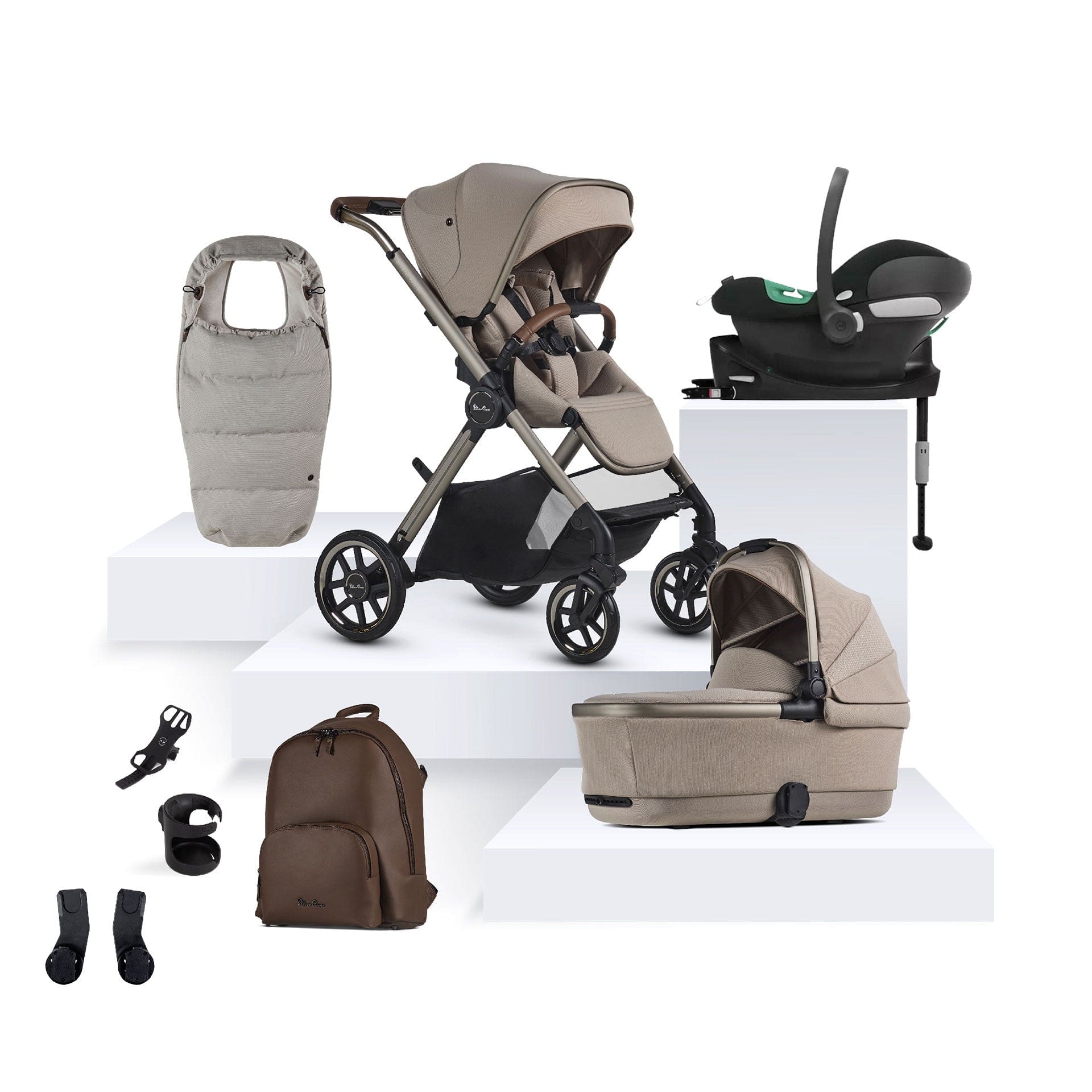 Silver Cross Baby Prams Silver Cross Reef 2 Special Edition Cybex Travel System - Frappe 16150-FRA