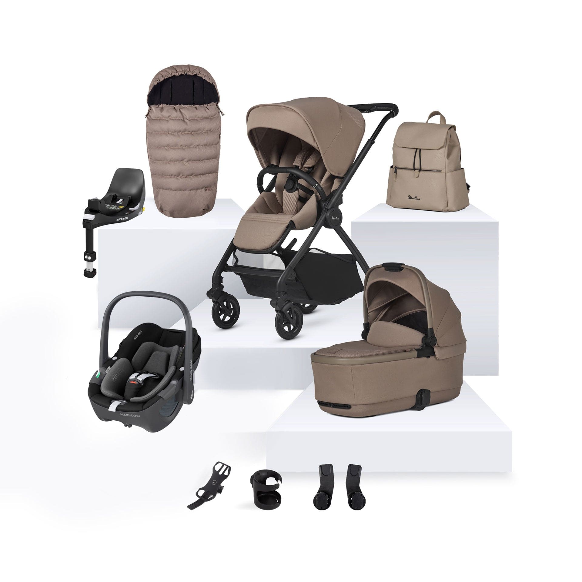 Silver Cross Travel Systems Silver Cross Dune 2 Maxi-Cosi Travel System- Mocha 15728-MOC-1