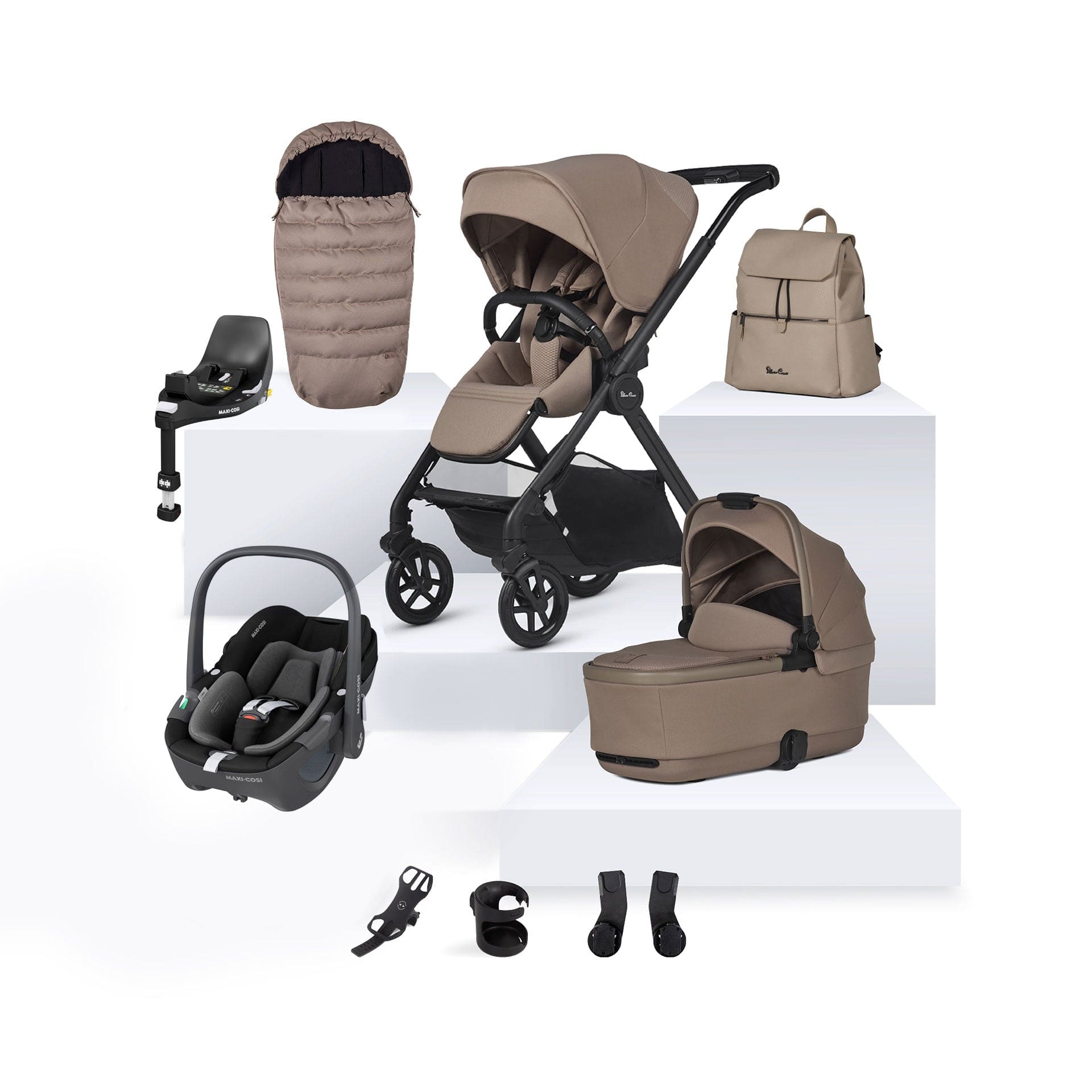 Silver Cross Travel Systems Silver Cross Reef 2 Maxi-Cosi Travel System- Mocha 15771-MOC-1