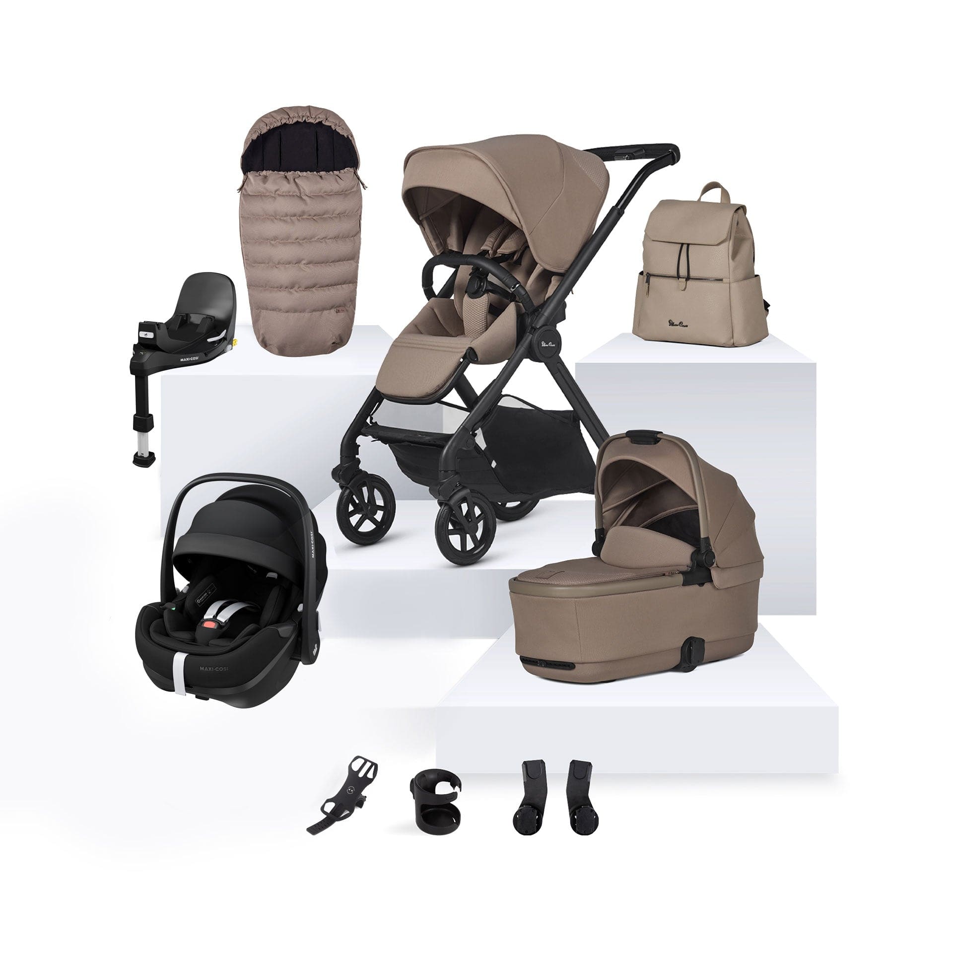 Silver Cross Travel Systems Silver Cross Reef 2 Maxi-Cosi Travel System- Mocha 15771-MOC-2