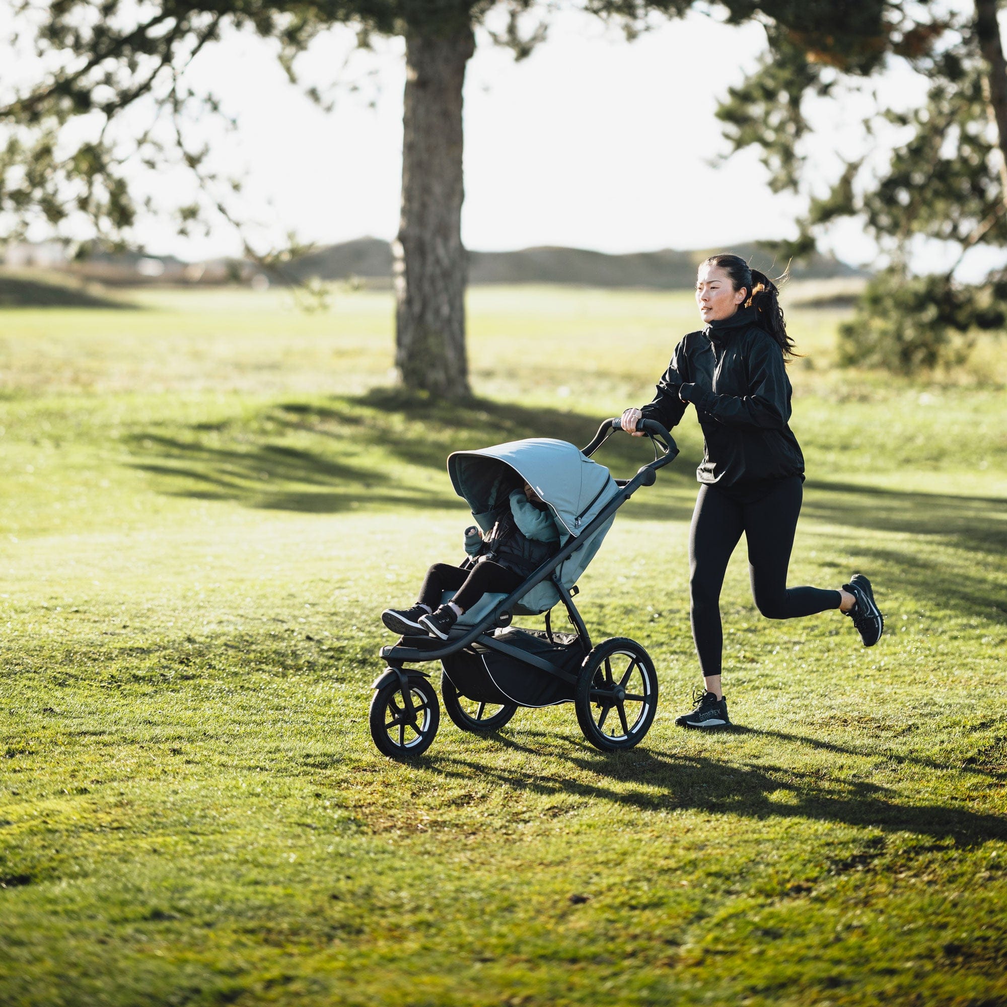 Thule 3 wheel pushchairs Thule Urban Glide 3 Newborn Pram Bundle (Mid-Blue) 15507-MID-BLU