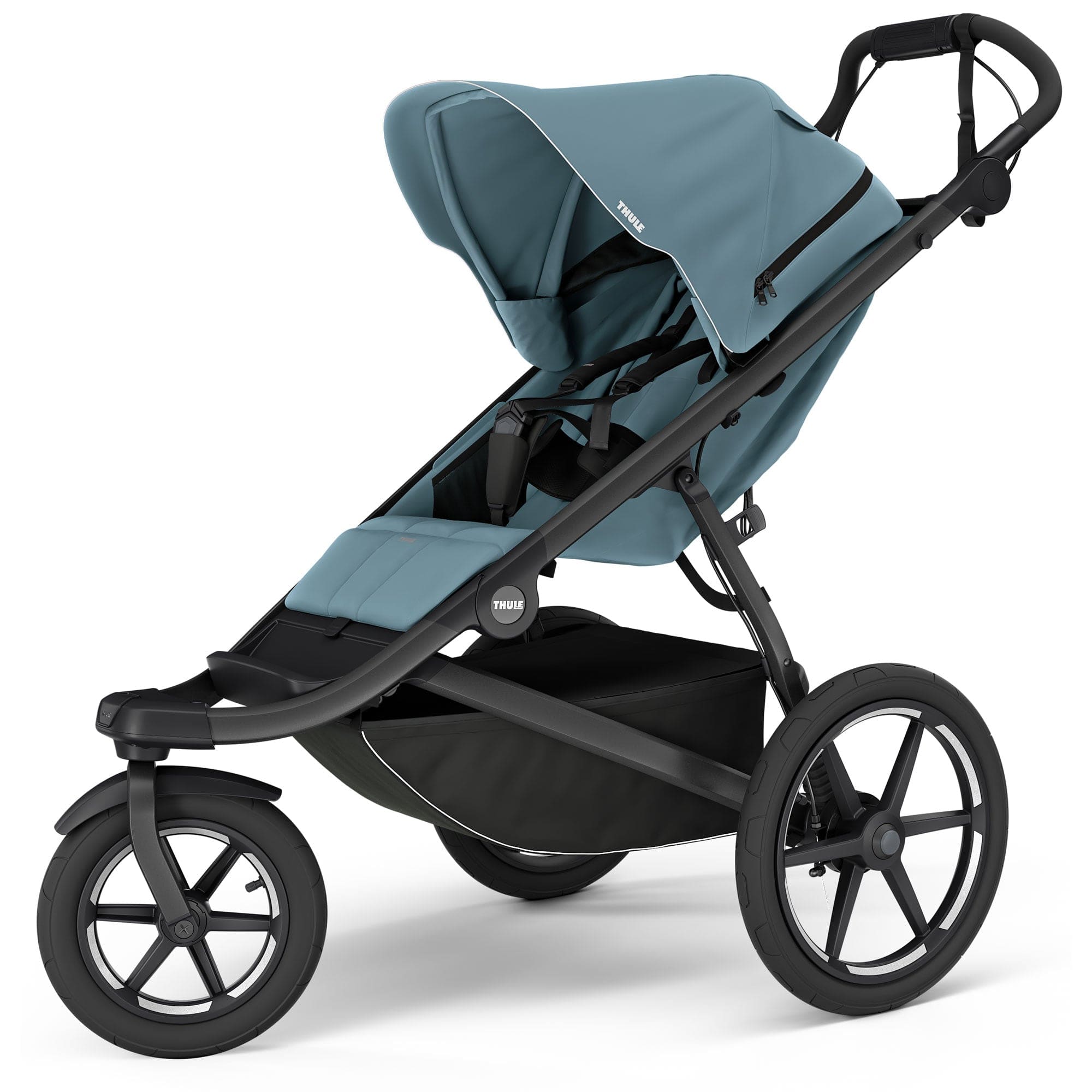 Thule 3 wheel pushchairs Thule Urban Glide 3 Newborn Pram Bundle (Mid-Blue) 15507-MID-BLU