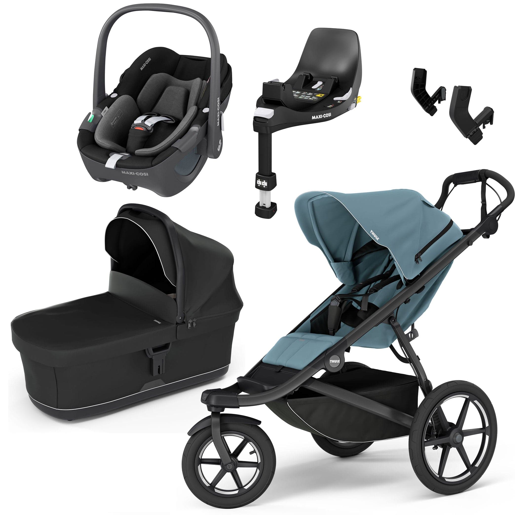 Thule Urban Glide 3 Maxi Cosi Bundle Mid Blue