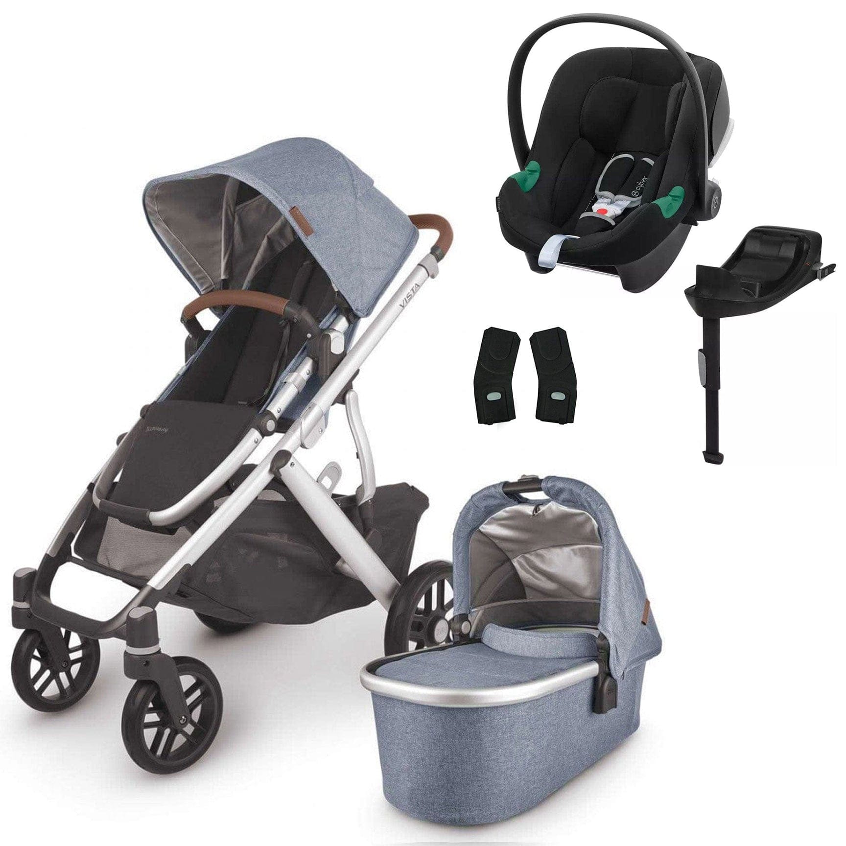 Uppababy travel systems Uppababy Vista V2 Aton B2 & Base Travel System - Gregory 16807-GREG