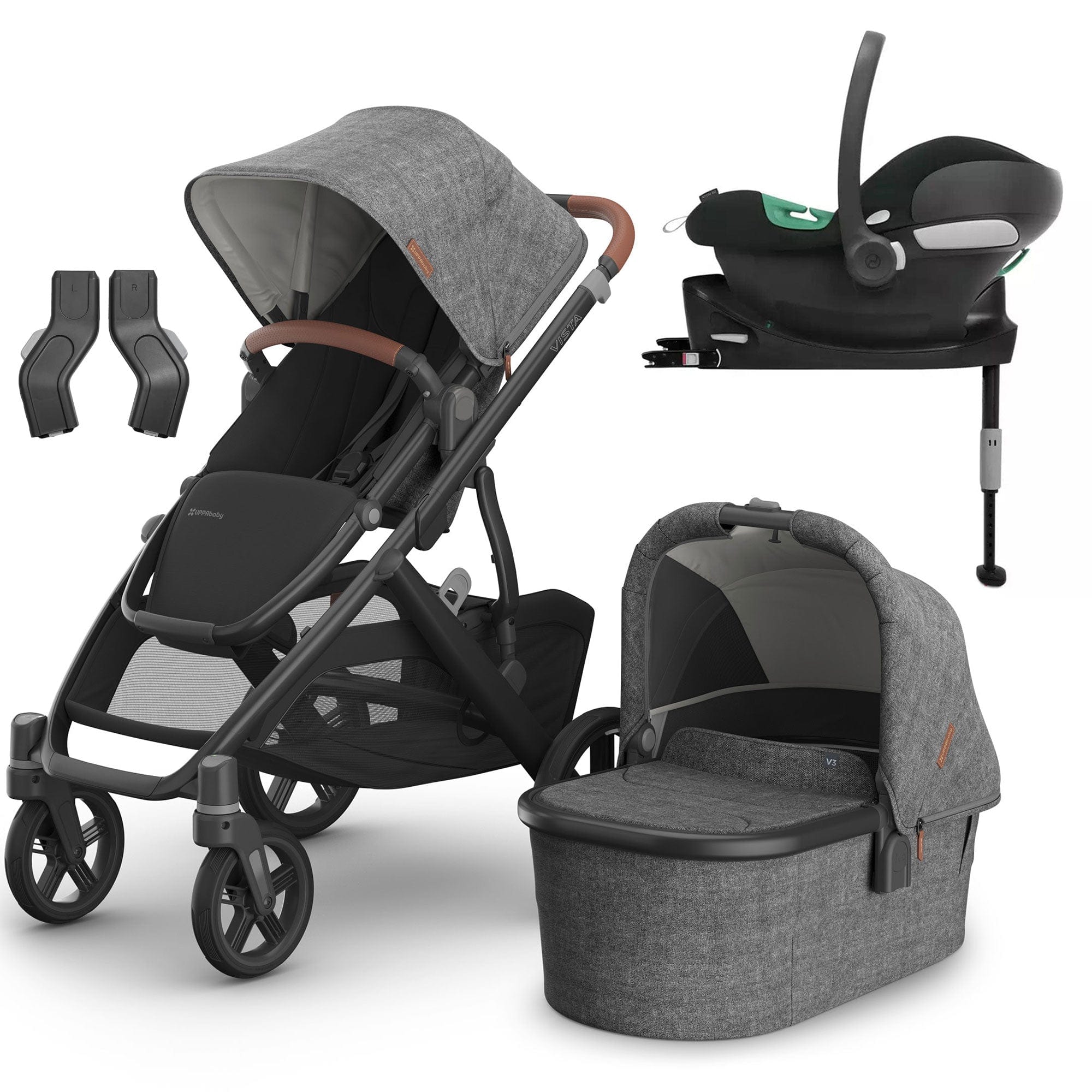 Uppababy Travel Systems Uppababy Vista V3 Cybex Travel System - Greyson 16583-GRE