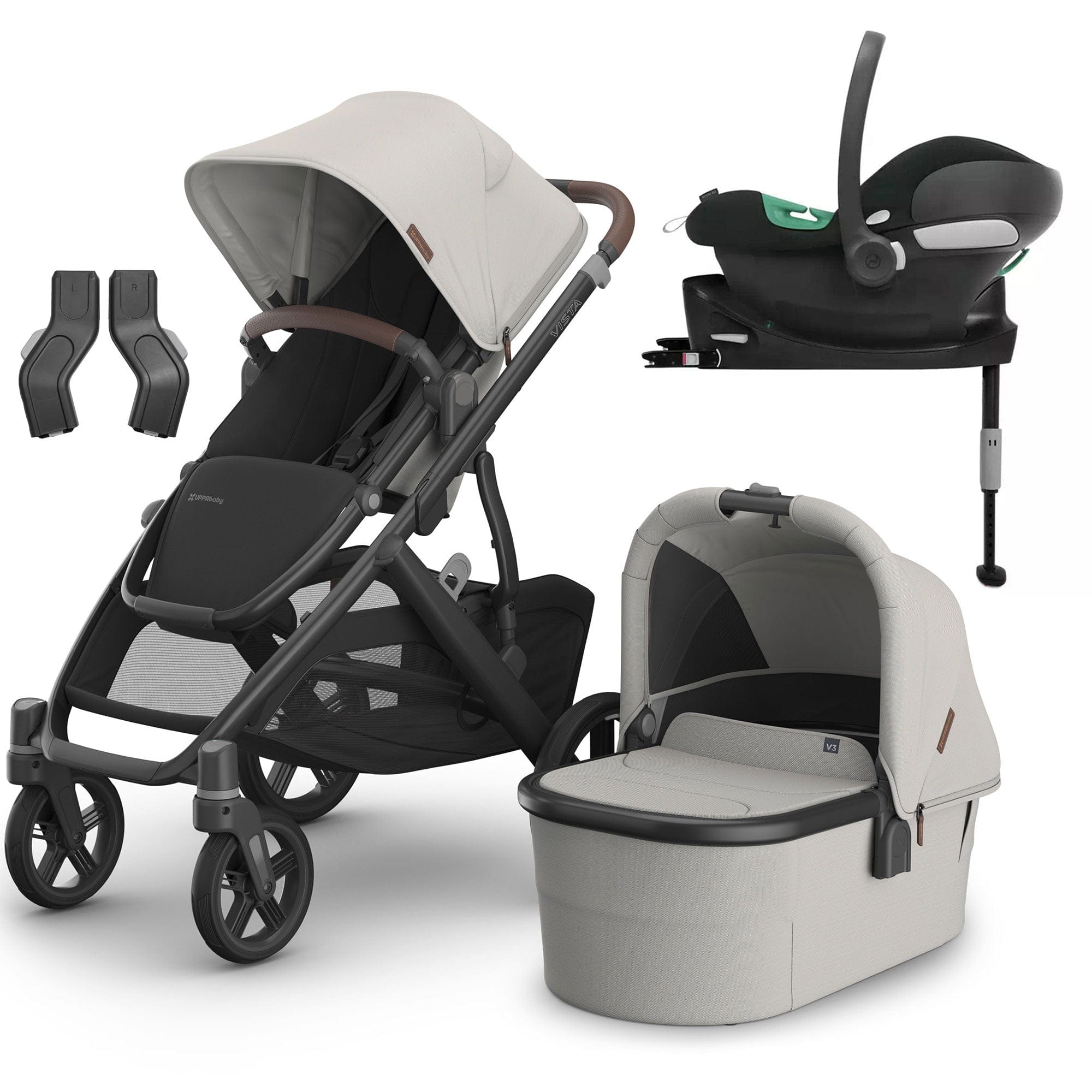 Uppababy Travel Systems Uppababy Vista V3 Cybex Travel System - Savannah 16604-SAV