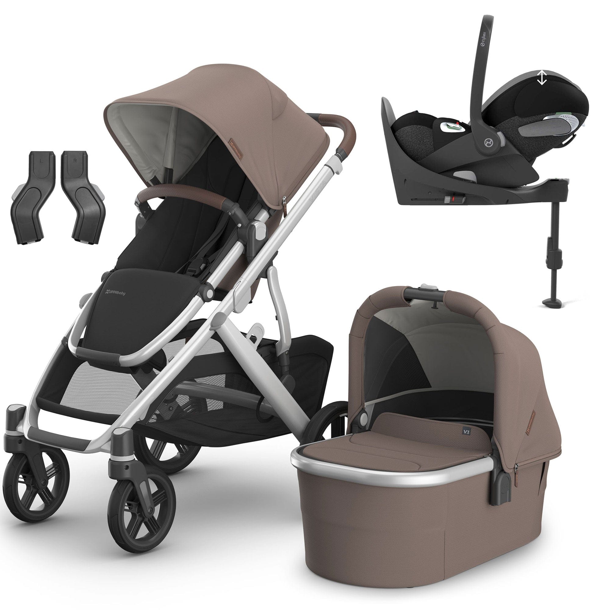 Uppababy Travel Systems Uppababy Vista V3 Cybex Travel System - Theo 16605-THE-2