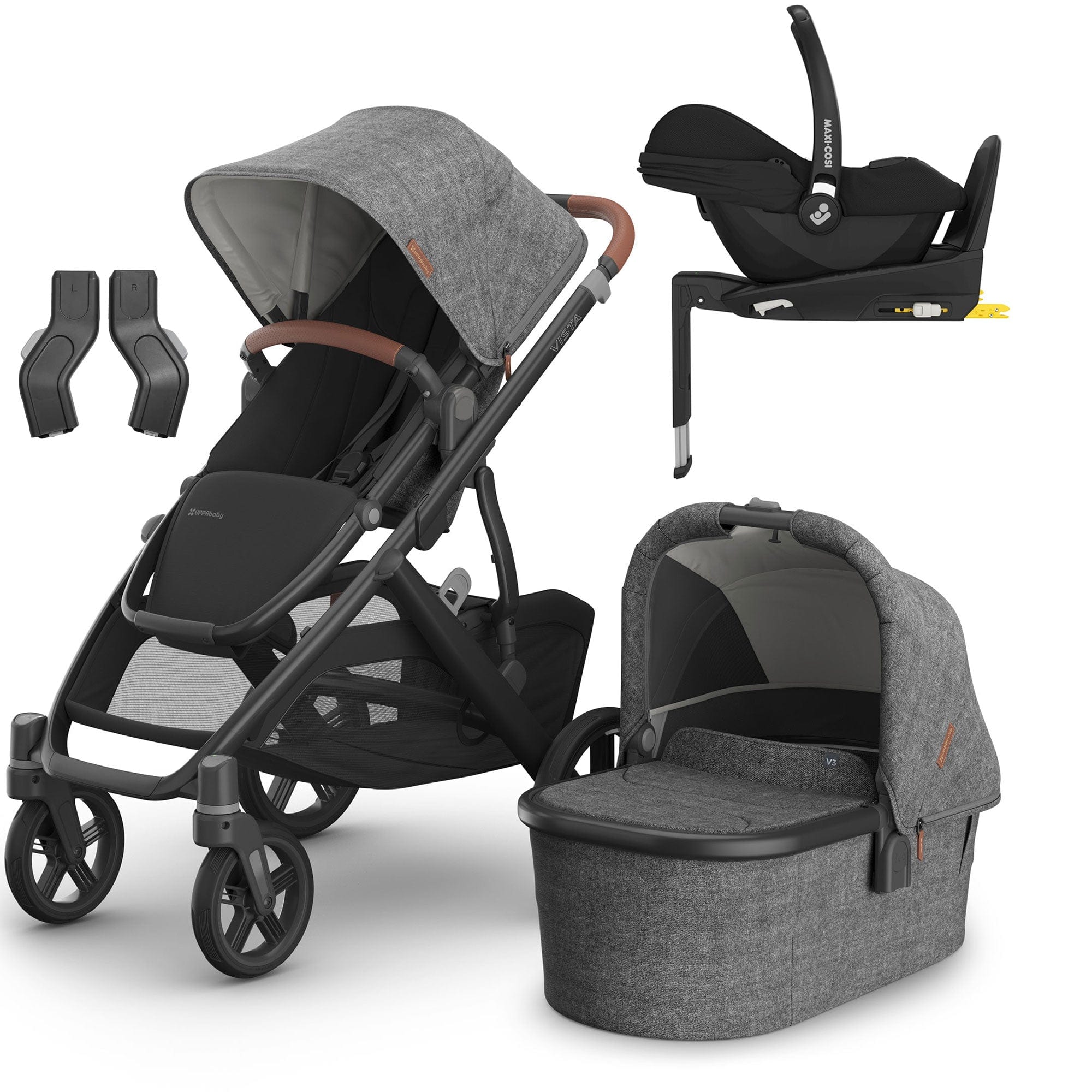 Uppababy Travel Systems Uppababy Vista V3 Maxi-Cosi Travel System - Greyson 16614-GRE