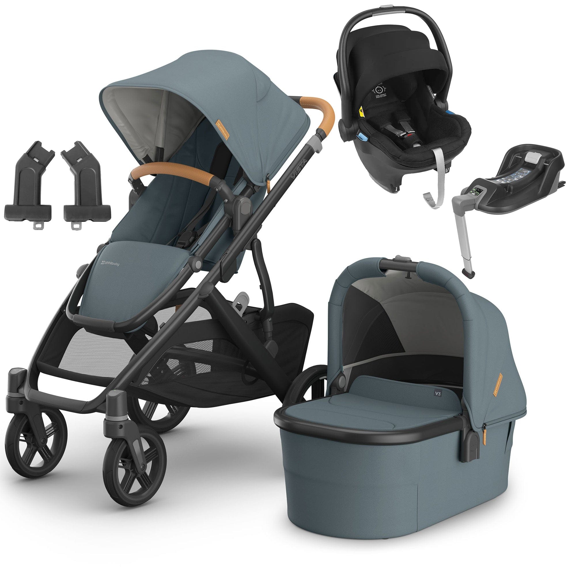 Uppababy Travel Systems Uppababy Vista V3 Mesa & Base Travel System - Dillan 16571-DIL