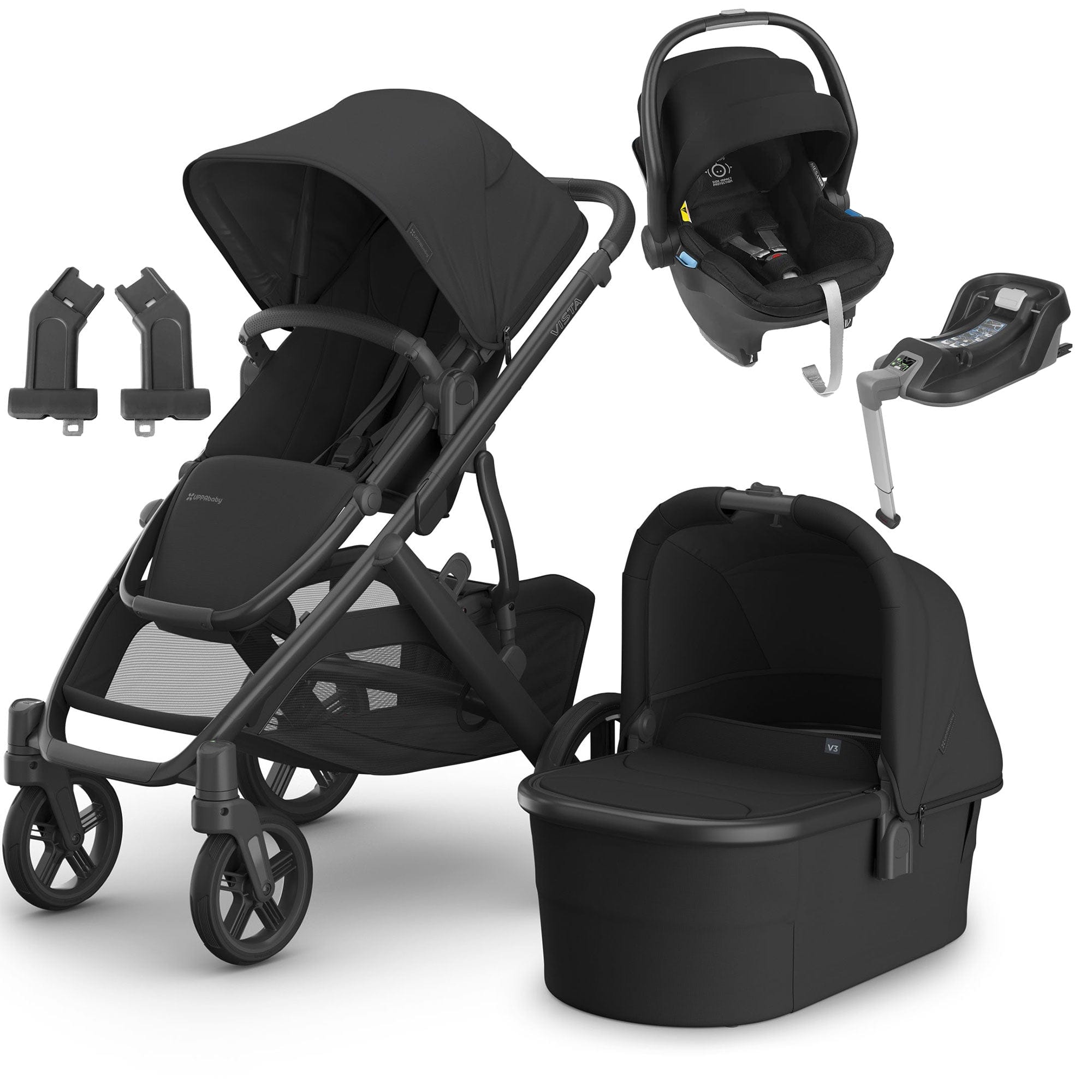 Uppababy Travel Systems Uppababy Vista V3 Mesa & Base Travel System - Jake 16574-JKE