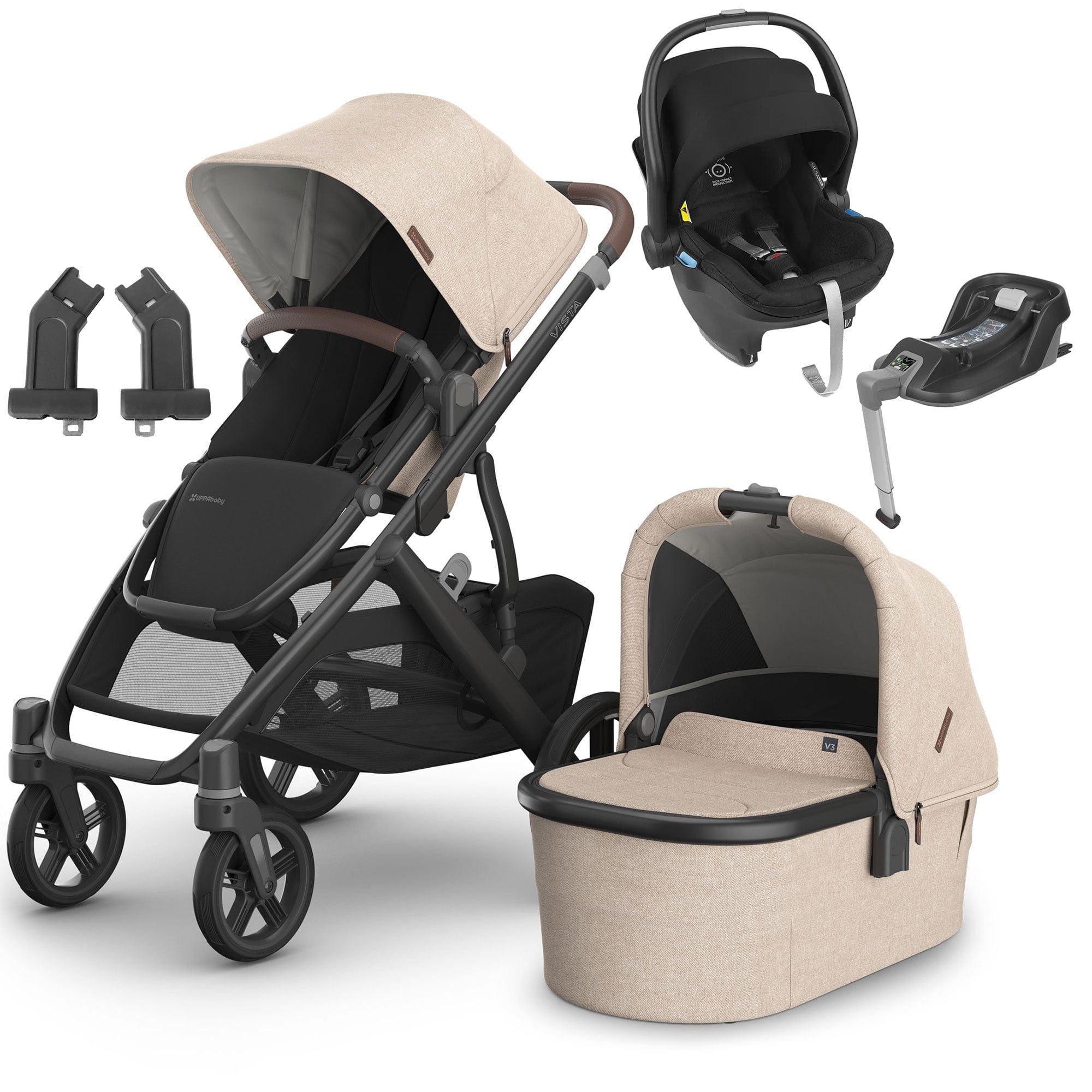 Uppababy Travel Systems Uppababy Vista V3 Mesa & Base Travel System - Liam 16576-LIA