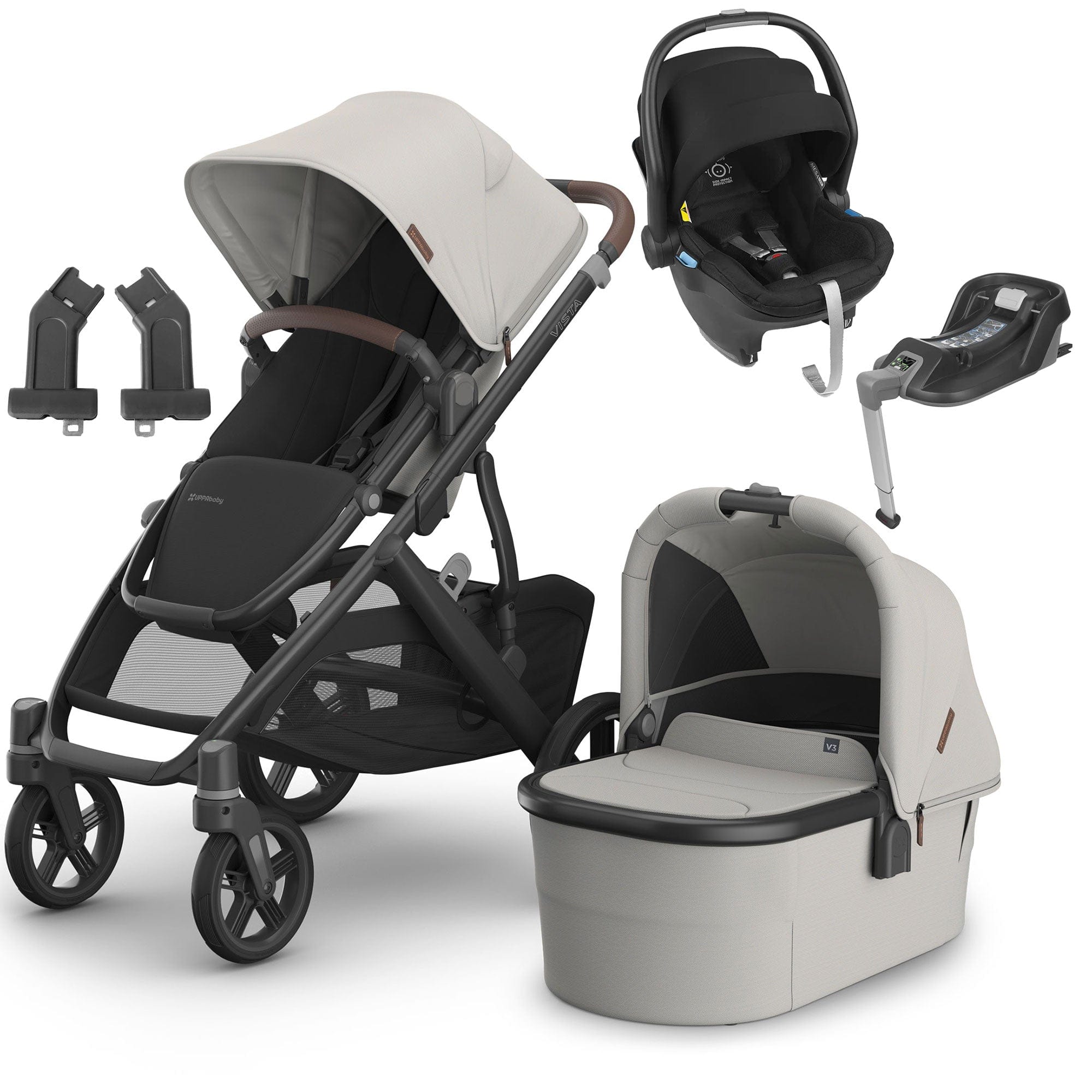 Uppababy Travel Systems Uppababy Vista V3 Mesa & Base Travel System - Savannah 16578-SAV