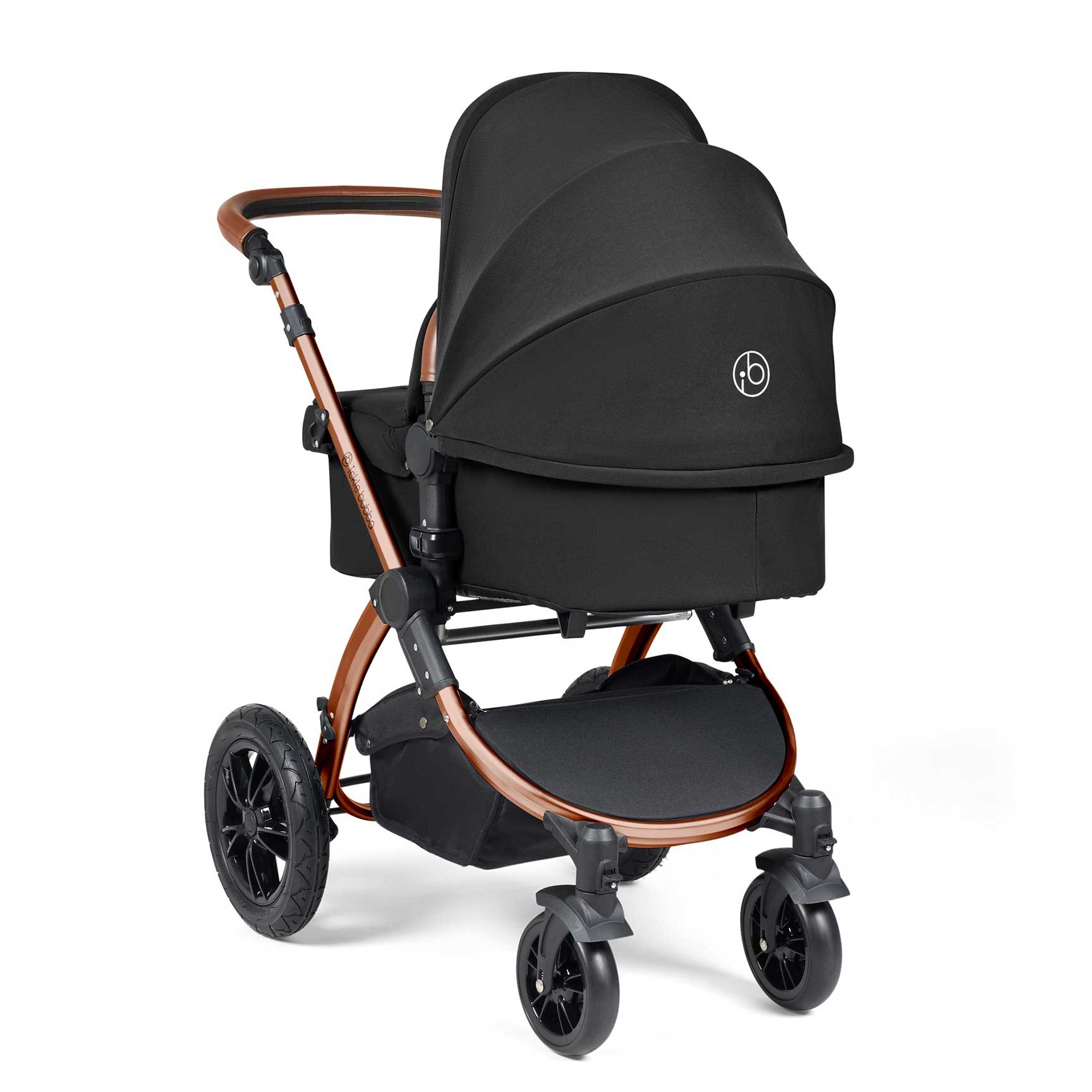 Ickle Bubba Ickle Bubba Stomp Luxe All-in-One Travel System with Isofix Base - Bronze/Midnight/Tan 10-011-300-021