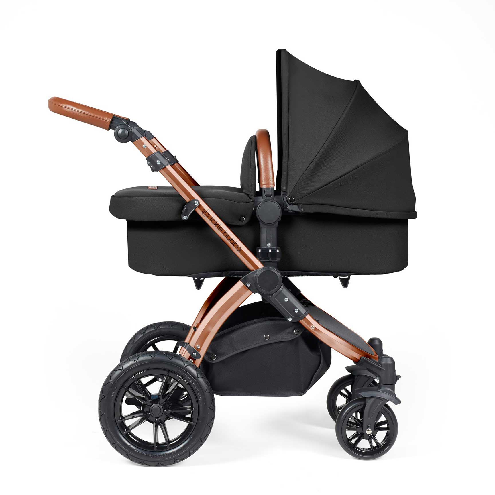 Ickle Bubba Ickle Bubba Stomp Luxe All-in-One Travel System with Isofix Base - Bronze/Midnight/Tan 10-011-300-021