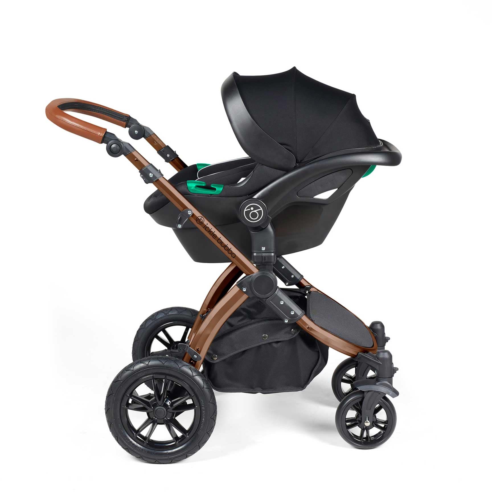 Ickle Bubba Ickle Bubba Stomp Luxe All-in-One Travel System with Isofix Base - Bronze/Midnight/Tan 10-011-300-021