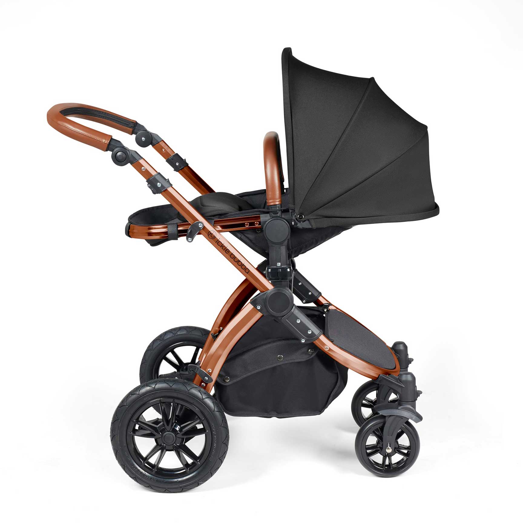 Ickle Bubba Ickle Bubba Stomp Luxe All-in-One Travel System with Isofix Base - Bronze/Midnight/Tan 10-011-300-021