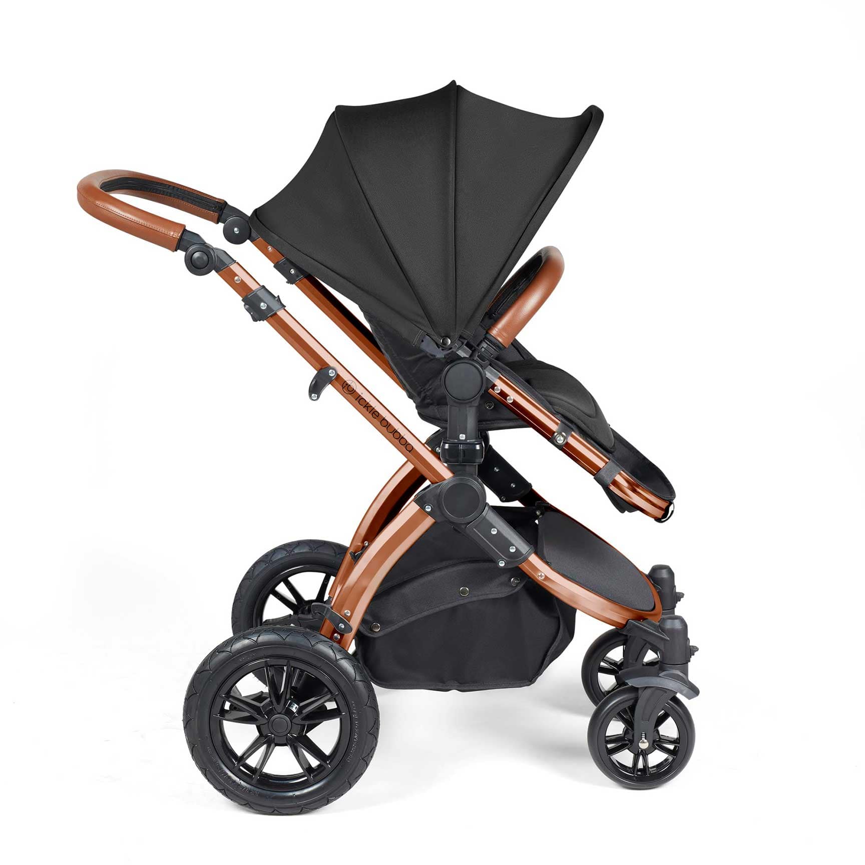 Ickle Bubba Ickle Bubba Stomp Luxe All-in-One Travel System with Isofix Base - Bronze/Midnight/Tan 10-011-300-021