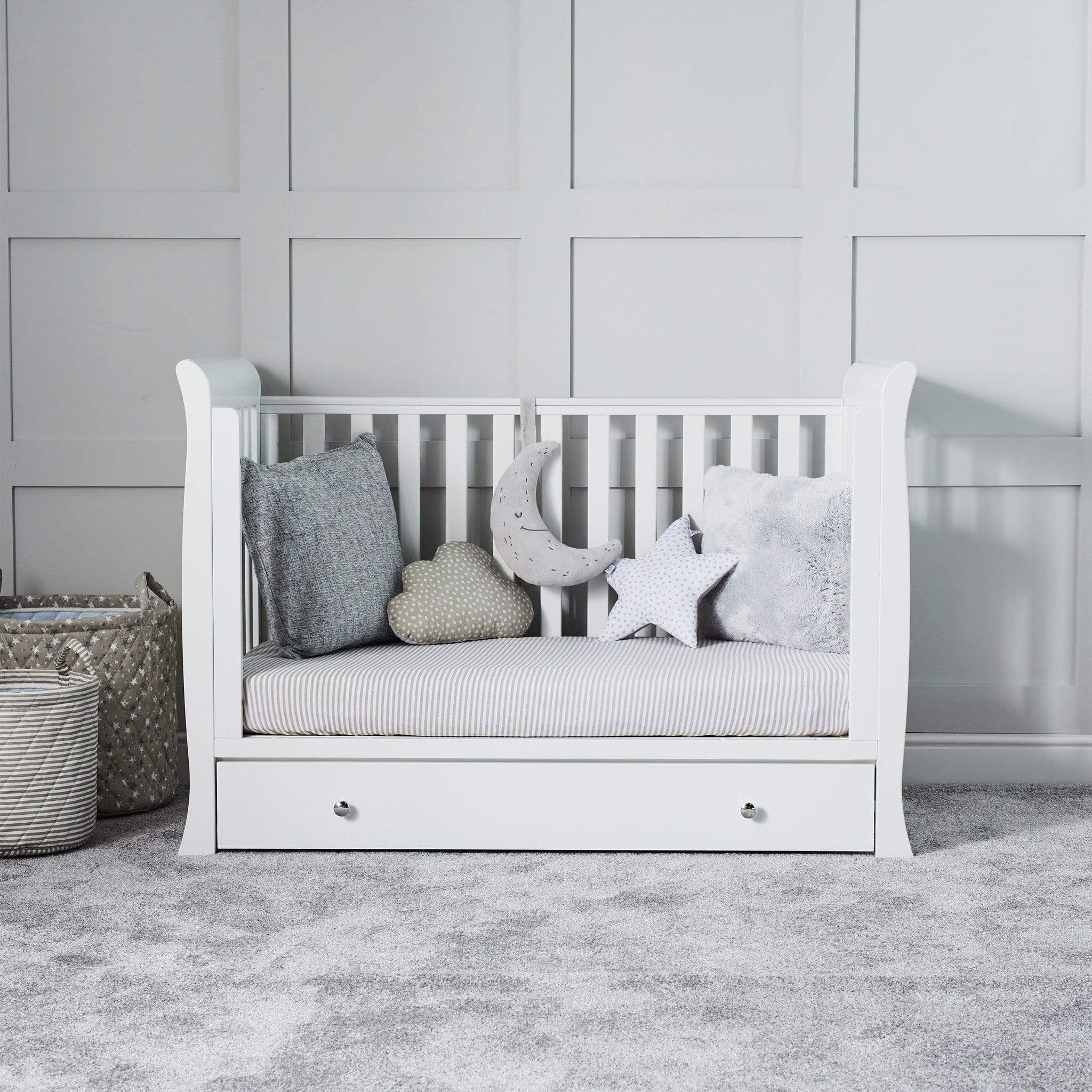 Ickle Bubba Nursery Room Sets Ickle Bubba Snowdon 4 in 1 Mini 3 Piece Furniture Set - White