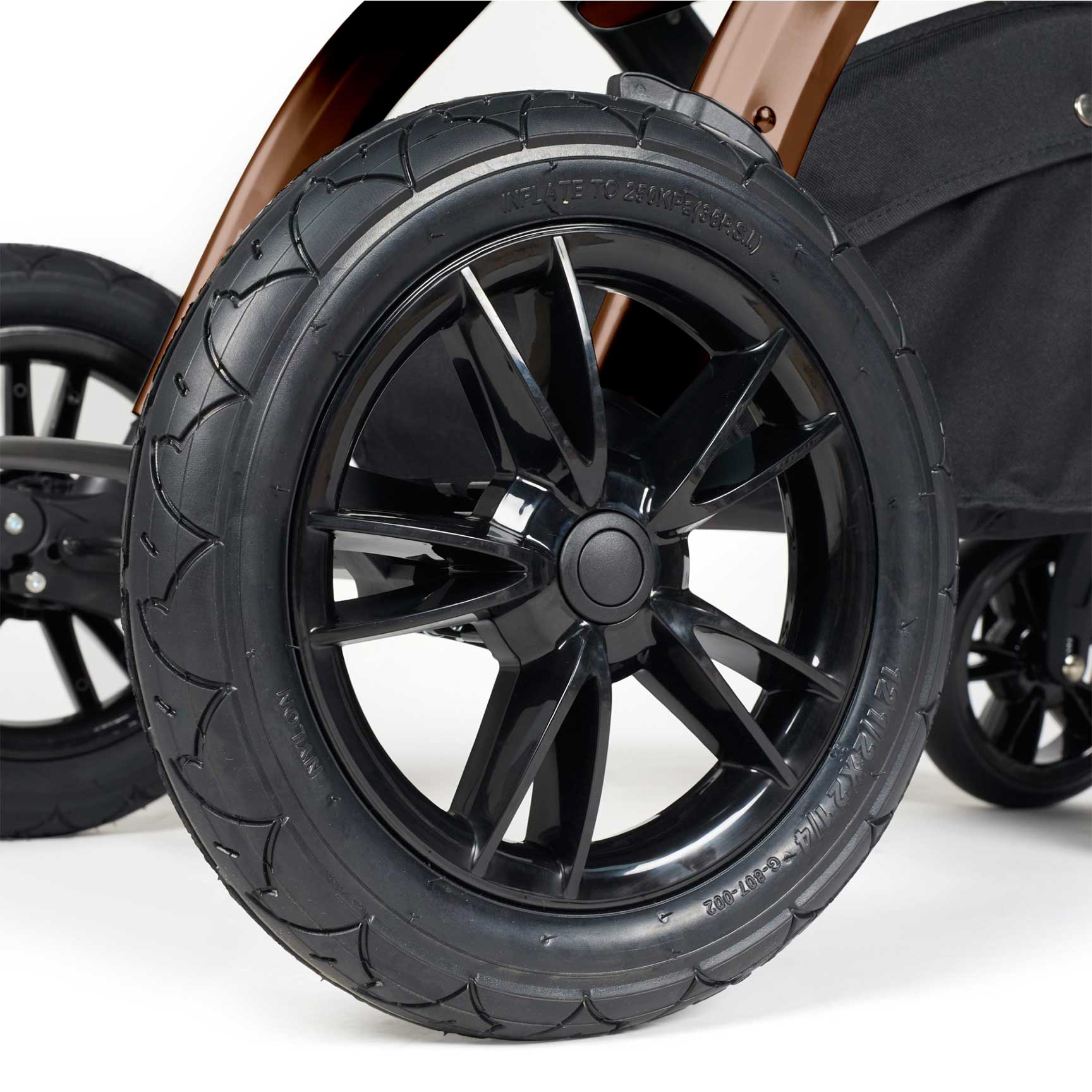 Ickle Bubba travel systems Ickle Bubba Stomp Luxe 2 in 1 Plus Pushchair & Carrycot - Bronze/Midnight/Black 10-003-001-139