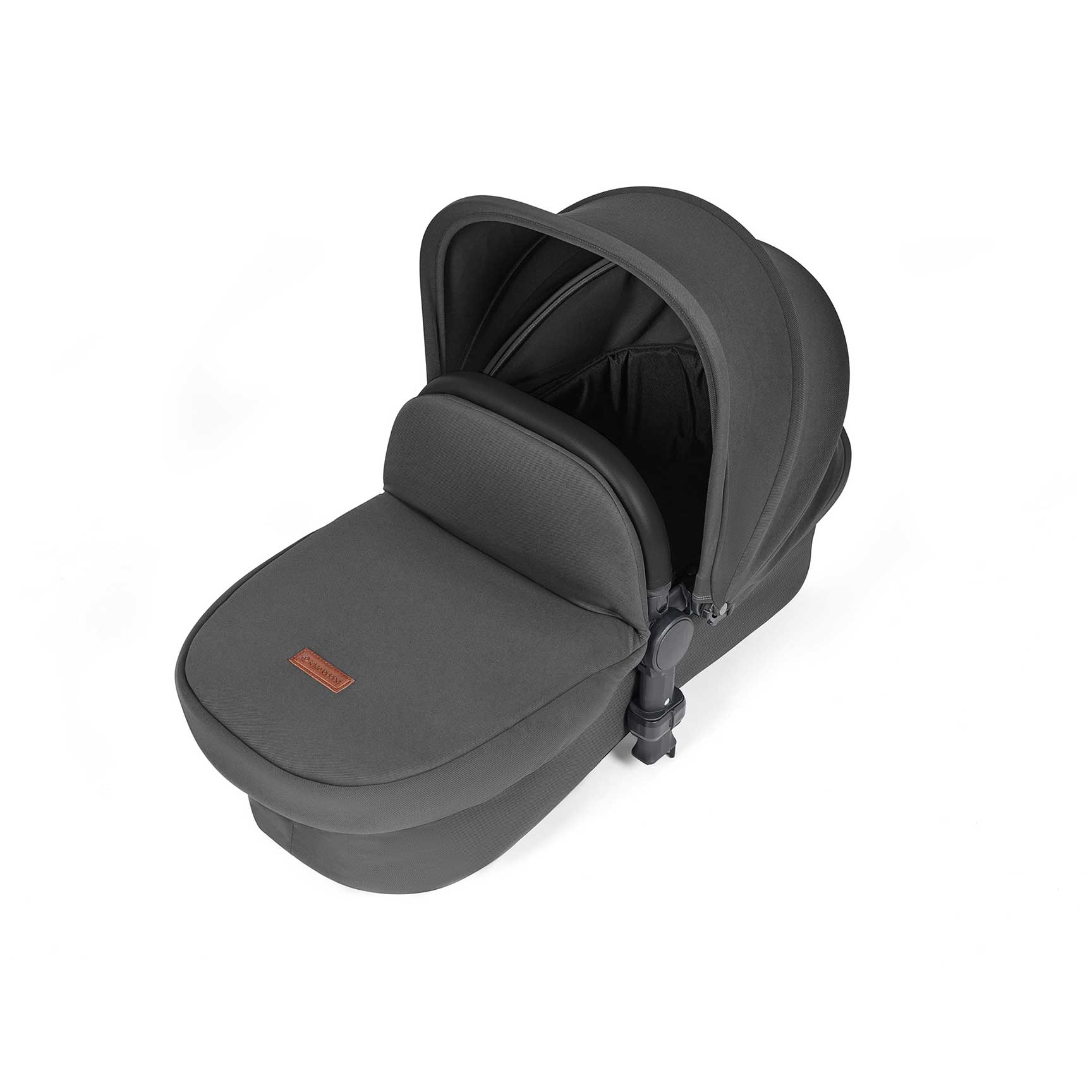 Ickle Bubba travel systems Ickle Bubba Stomp Luxe 2 in 1 Plus Pushchair & Carrycot - Black/Charcoal Grey/Black 10-003-001-206