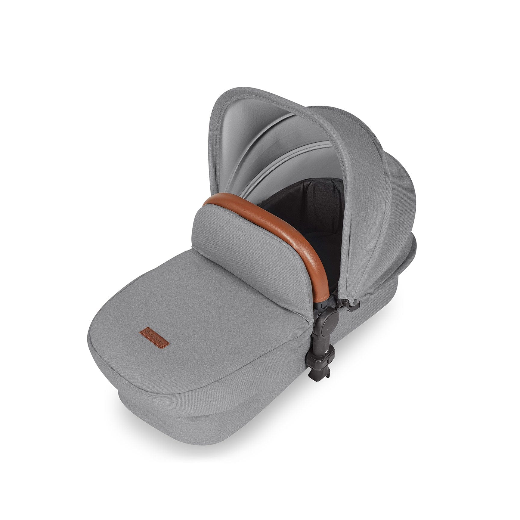 Ickle Bubba travel systems Ickle Bubba Stomp Luxe 2 in 1 Plus Pushchair & Carrycot - Black/Pearl Grey/Tan 10-003-001-211