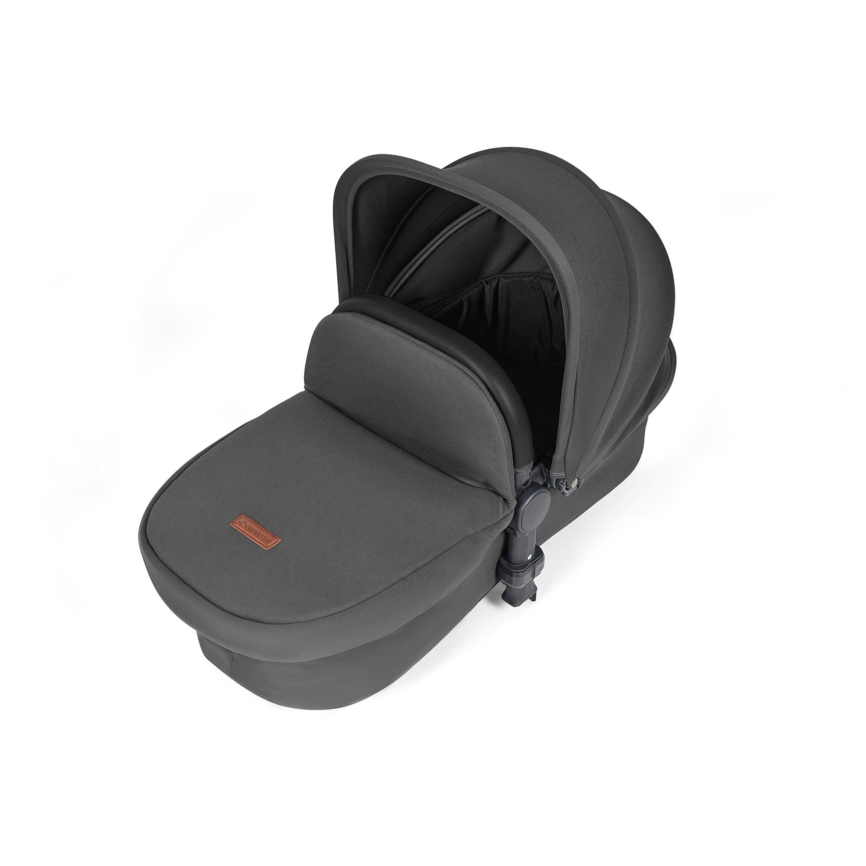 Ickle Bubba travel systems Ickle Bubba Stomp Luxe 2 in 1 Plus Pushchair & Carrycot - Silver/Charcoal Grey/Black 10-003-001-254