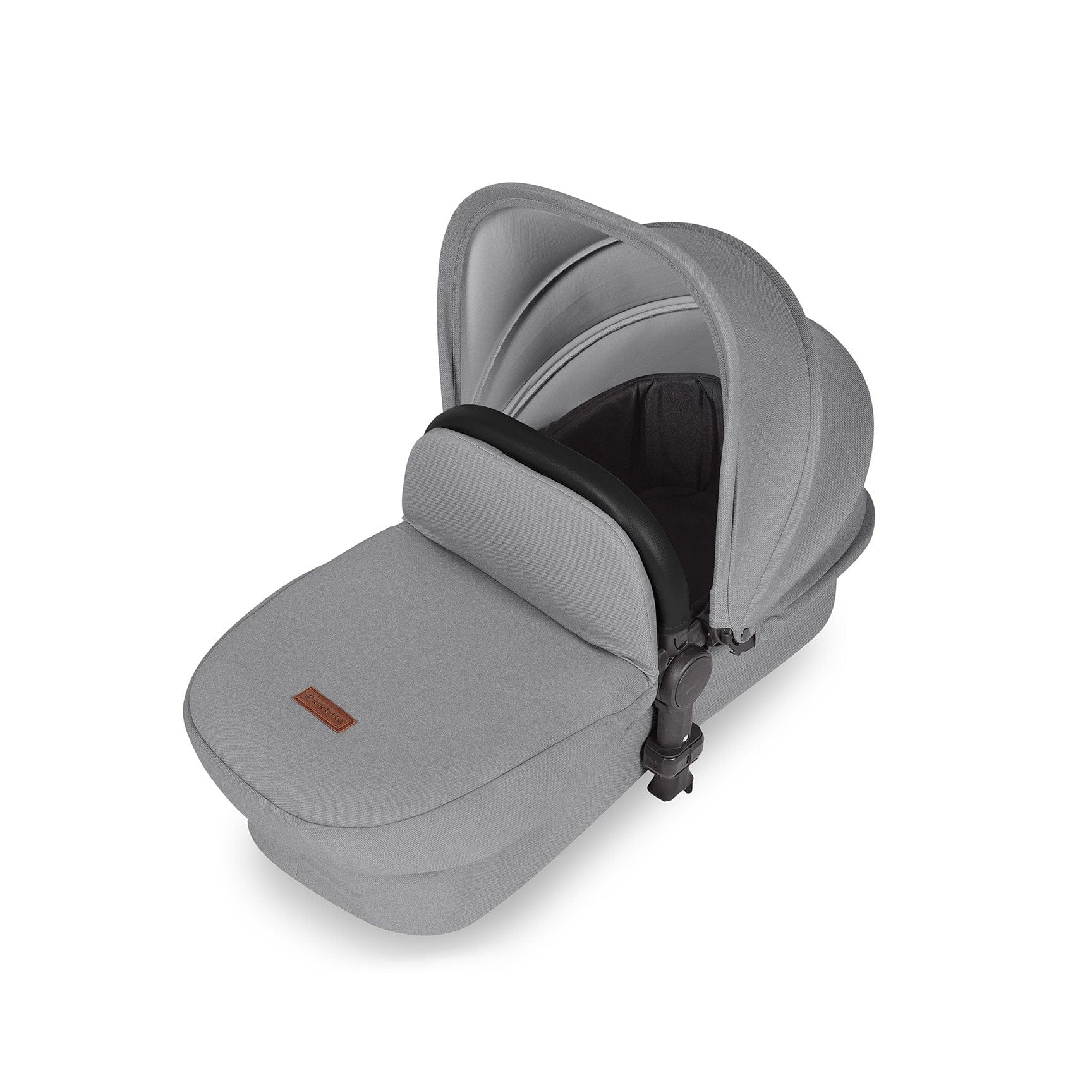 Ickle Bubba travel systems Ickle Bubba Stomp Luxe 2 in 1 Plus Pushchair & Carrycot - Silver/Pearl Grey/Black 10-003-001-259