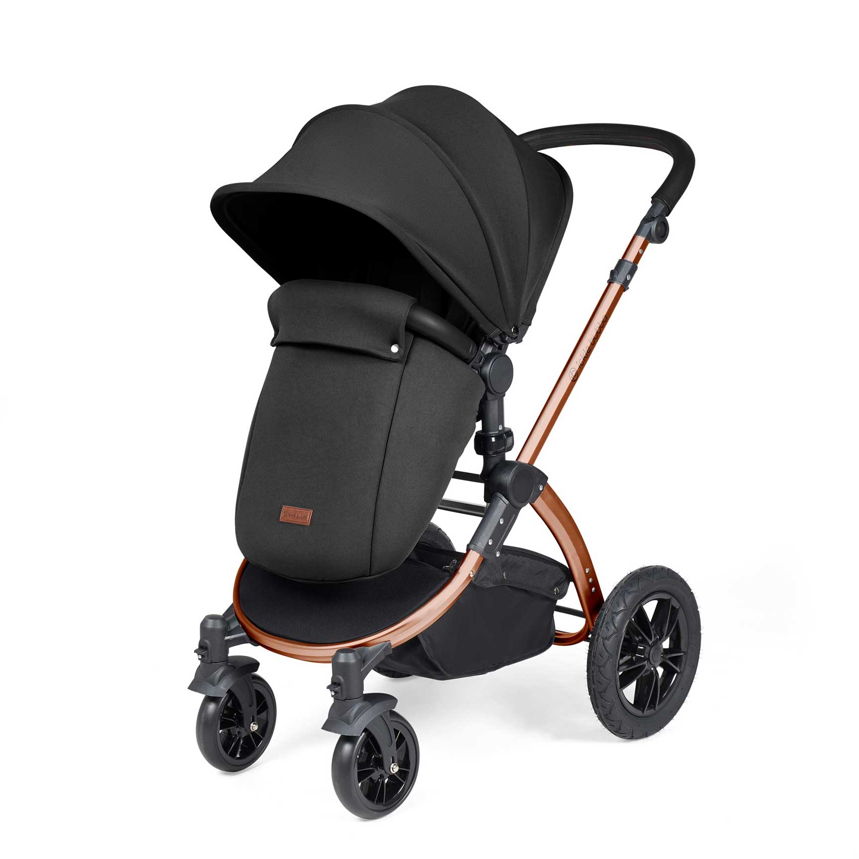 Ickle Bubba travel systems Ickle Bubba Stomp Luxe All-in-One Travel System with Isofix Base - Bronze/Midnight/Black 10-011-300-139