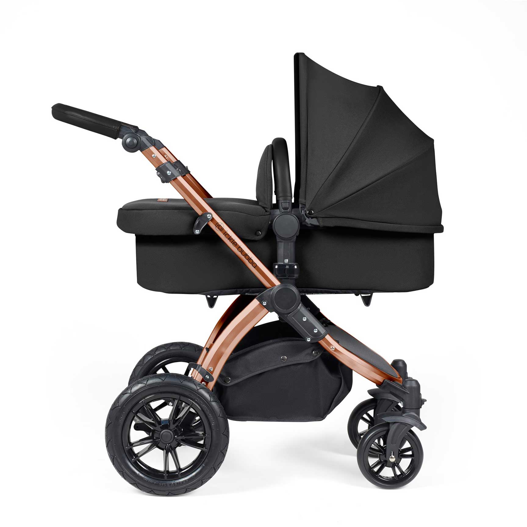 Ickle Bubba travel systems Ickle Bubba Stomp Luxe All-in-One Travel System with Isofix Base - Bronze/Midnight/Black 10-011-300-139