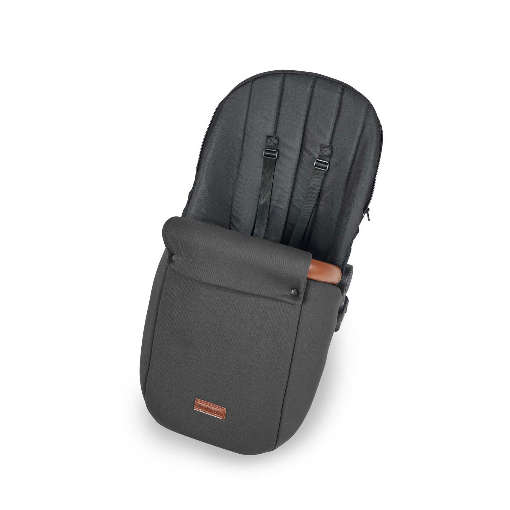 Ickle Bubba travel systems Ickle Bubba Stomp Luxe All-in-One Travel System with Isofix Base - Black/Charcoal Grey/Tan 10-011-300-207