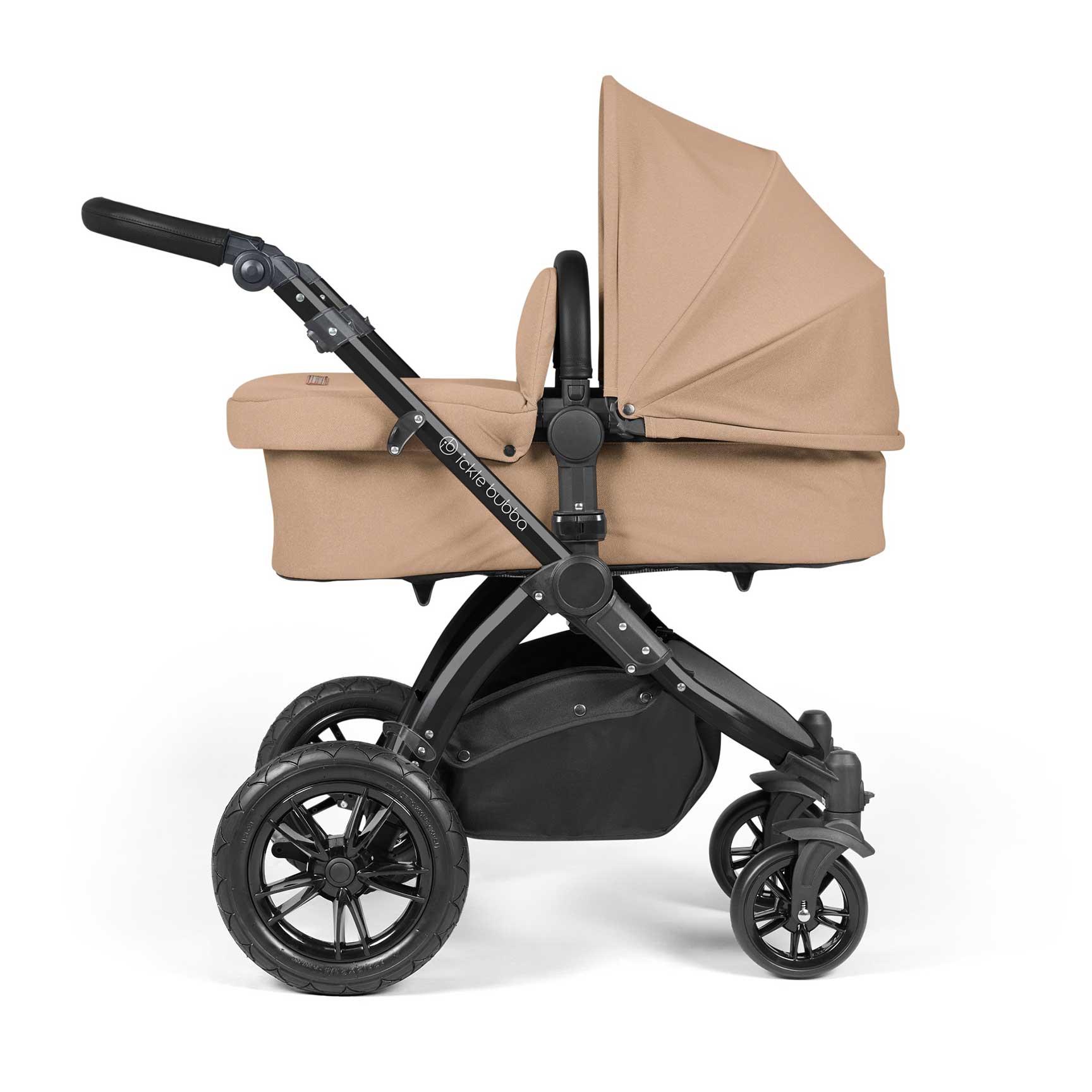 Ickle Bubba travel systems Ickle Bubba Stomp Luxe All-in-One Travel System with Isofix Base - Black/Desert/Black 10-011-300-208