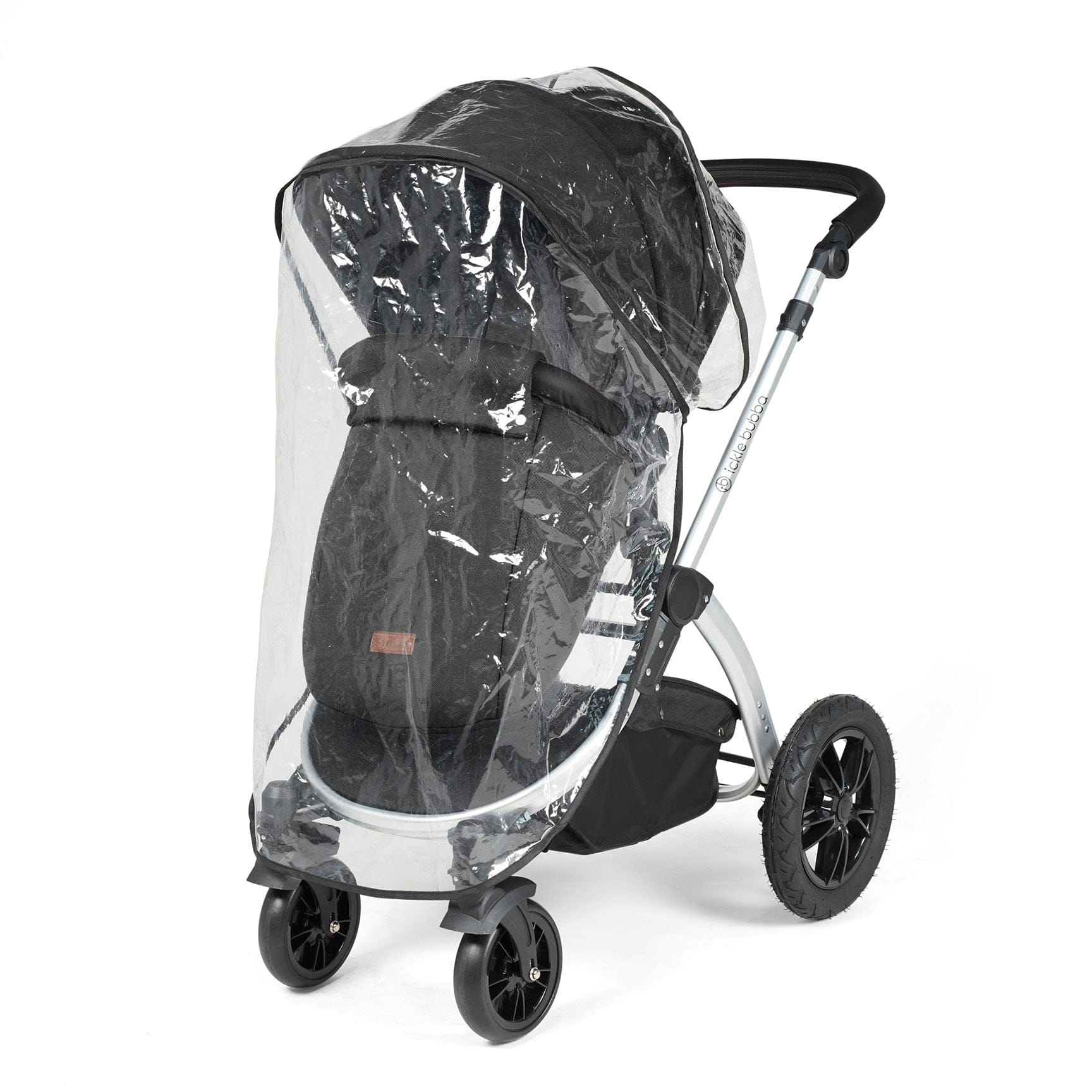 Ickle Bubba travel systems Ickle Bubba Stomp Luxe All-in-One Travel System with Isofix Base - Silver/Midnight/Black 10-011-300-249