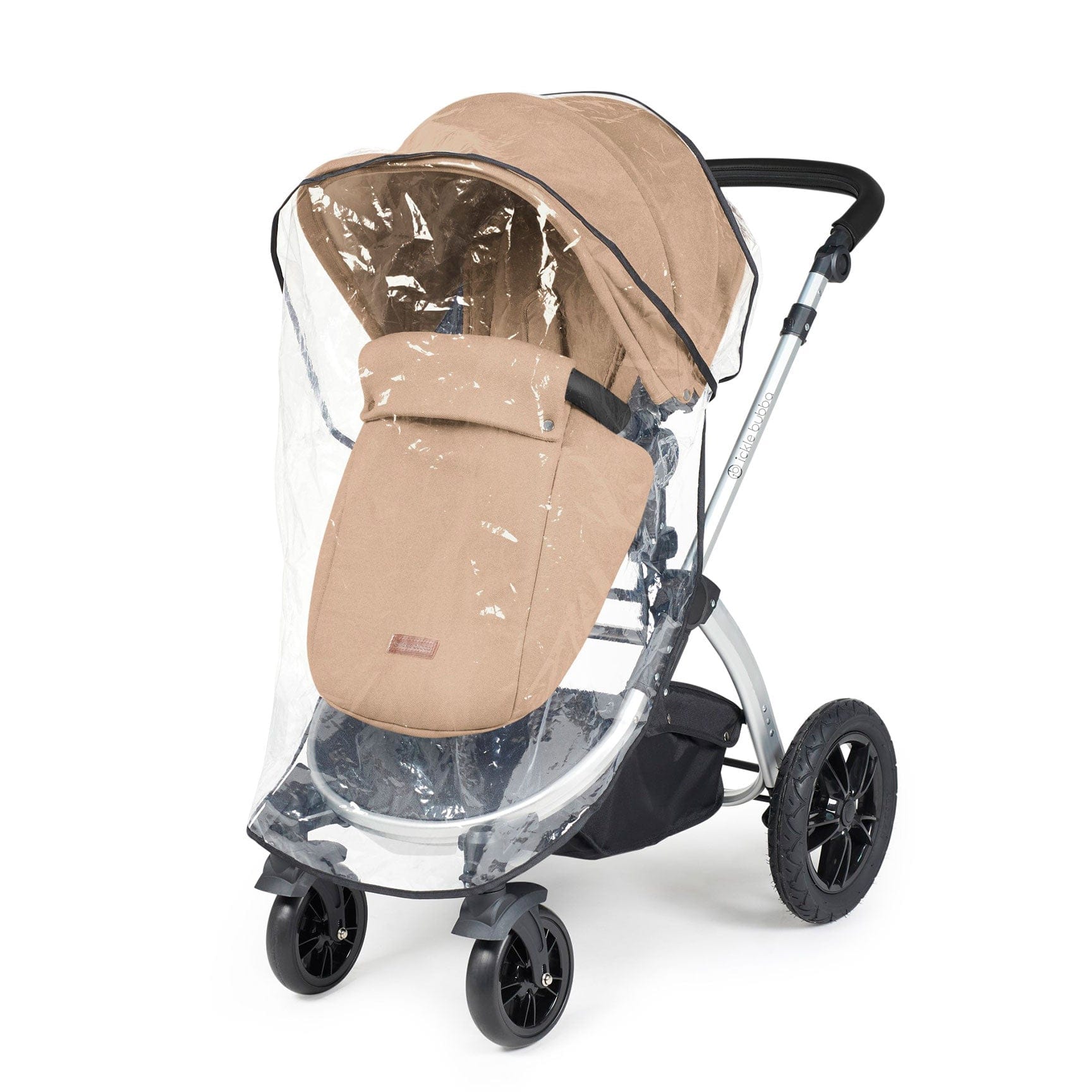 Ickle Bubba travel systems Ickle Bubba Stomp Luxe All-in-One Travel System with Isofix Base - Silver/Desert/Black 10-011-300-257